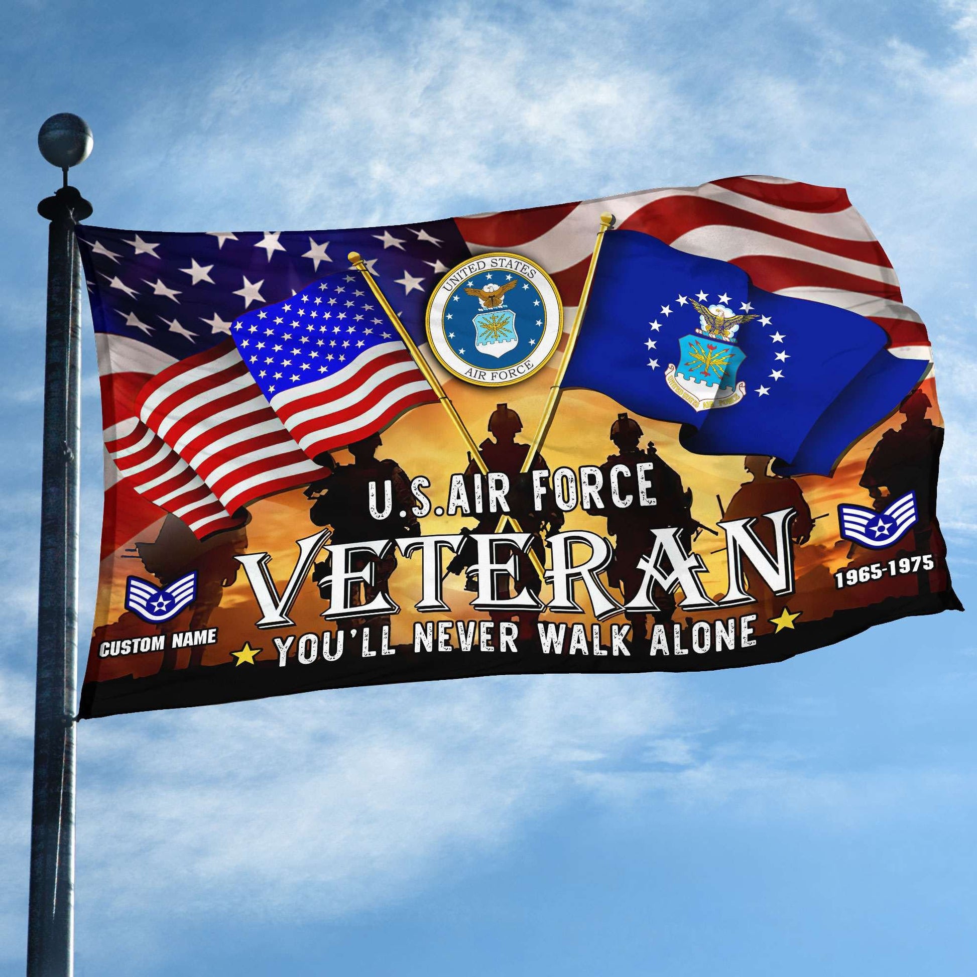 Premium Custom USAF Grommet Flag, Gift For Air Force Veteran VPVC106604, Gifts For Dad, For Husband, Best Gifts On Father's Day, Independence Day, Veterans Day.