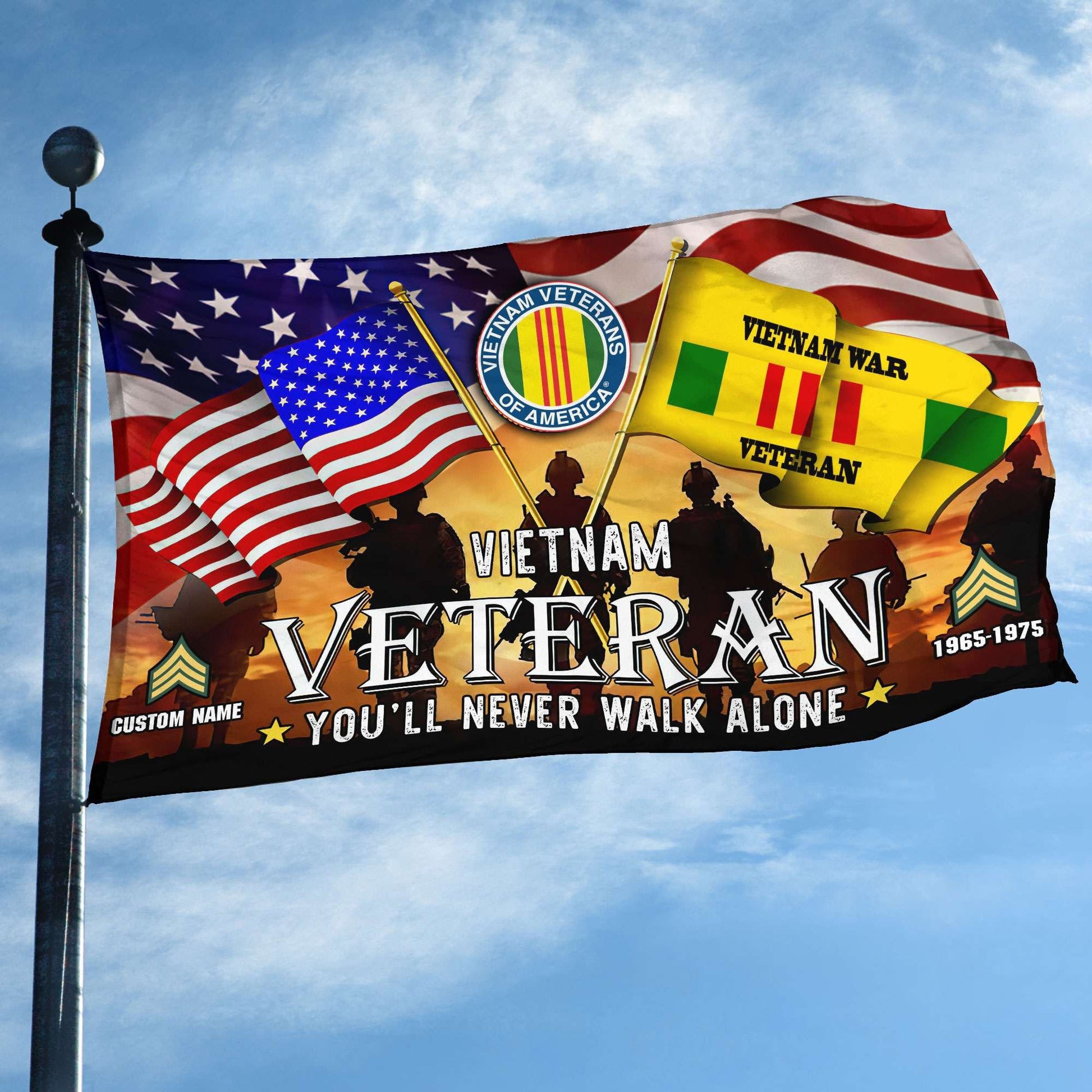 Premium Custom Vietnam Veteran Grommet Flag, Gift For Vietnam Veteran VPVC106606, Gifts For Dad, For Husband, Best Gifts On Father's Day, Independence Day, Veterans Day.