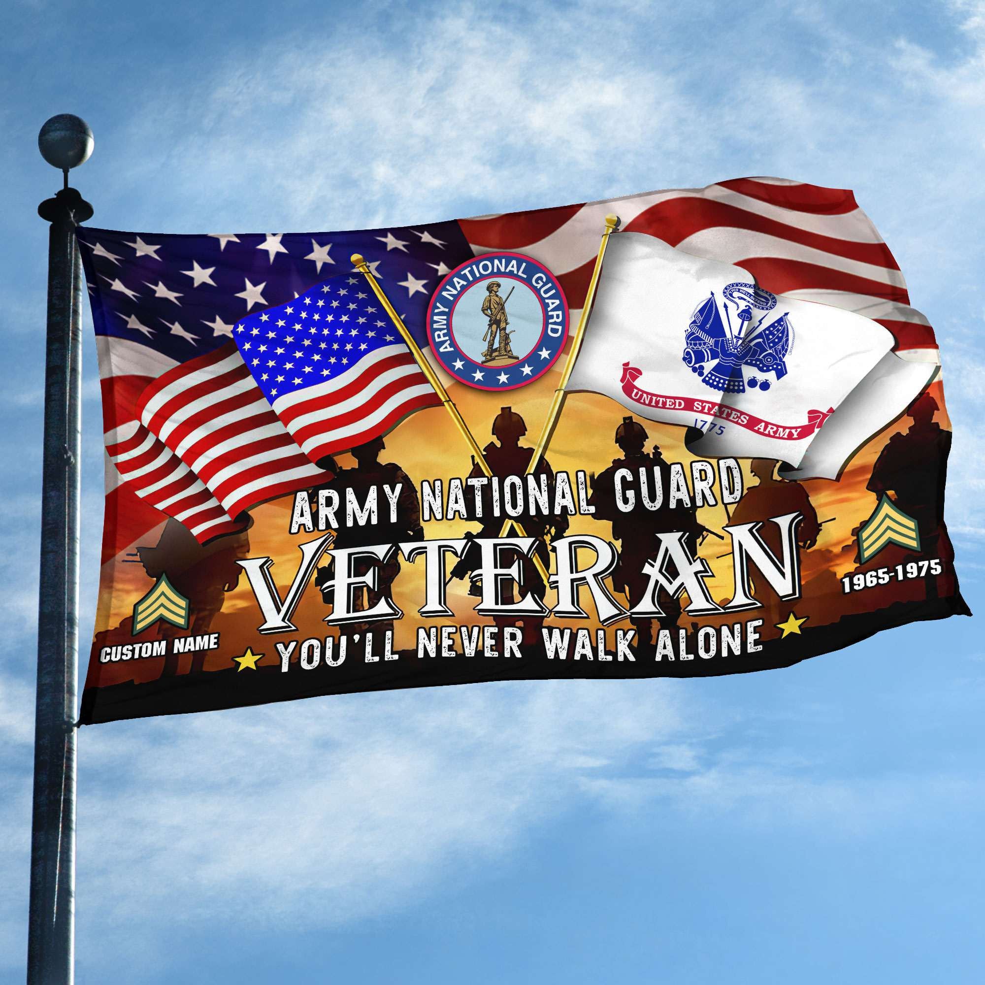 Premium Custom Army National Guard Grommet Flag, Gift For Army National Guard Veteran VPVC106608, Gifts For Dad, For Husband, Best Gifts On Father's Day, Independence Day, Veterans Day.