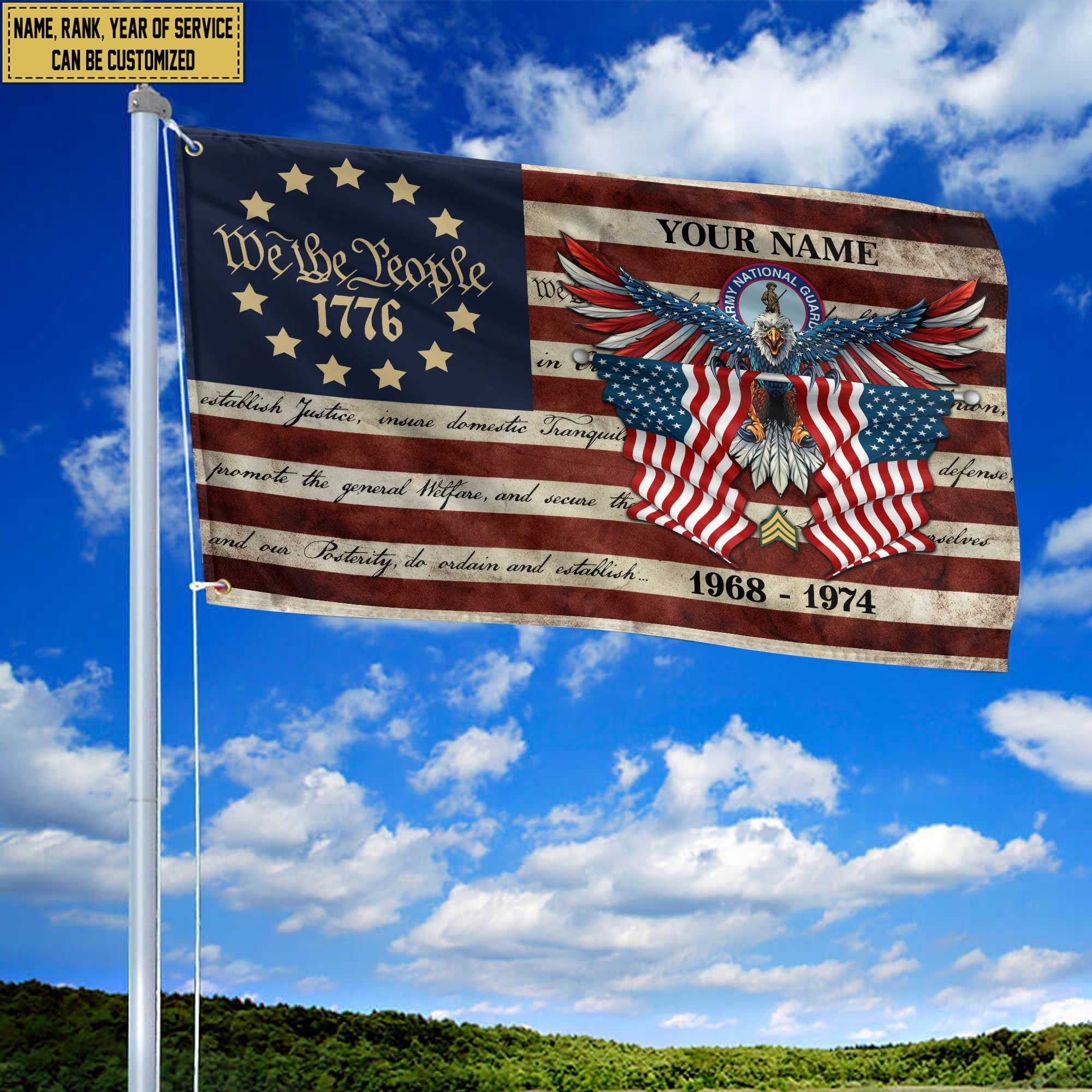 Premium Custom Army National Guard Grommet Flag VPVC105208, Gift For Army National Guard Veteran, Best Gifts On Father's Day, Memorial Day, Independence Day, Veterans Day.