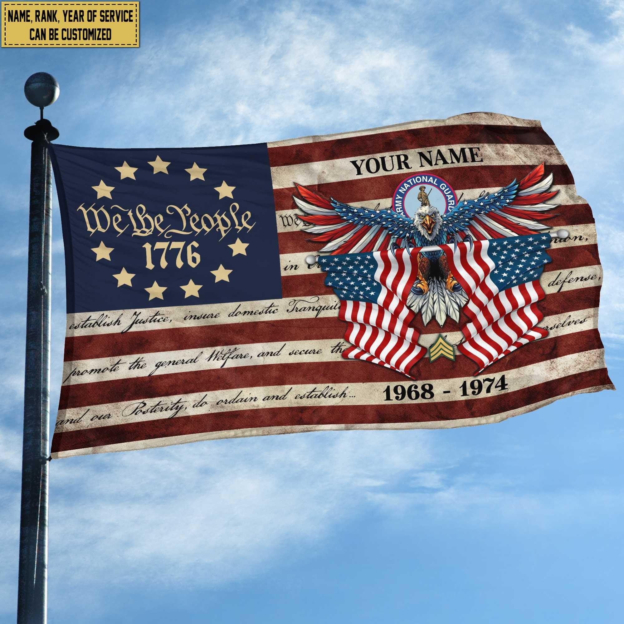 Premium Custom Army National Guard Grommet Flag VPVC105208, Gift For Army National Guard Veteran, Best Gifts On Father's Day, Memorial Day, Independence Day, Veterans Day.