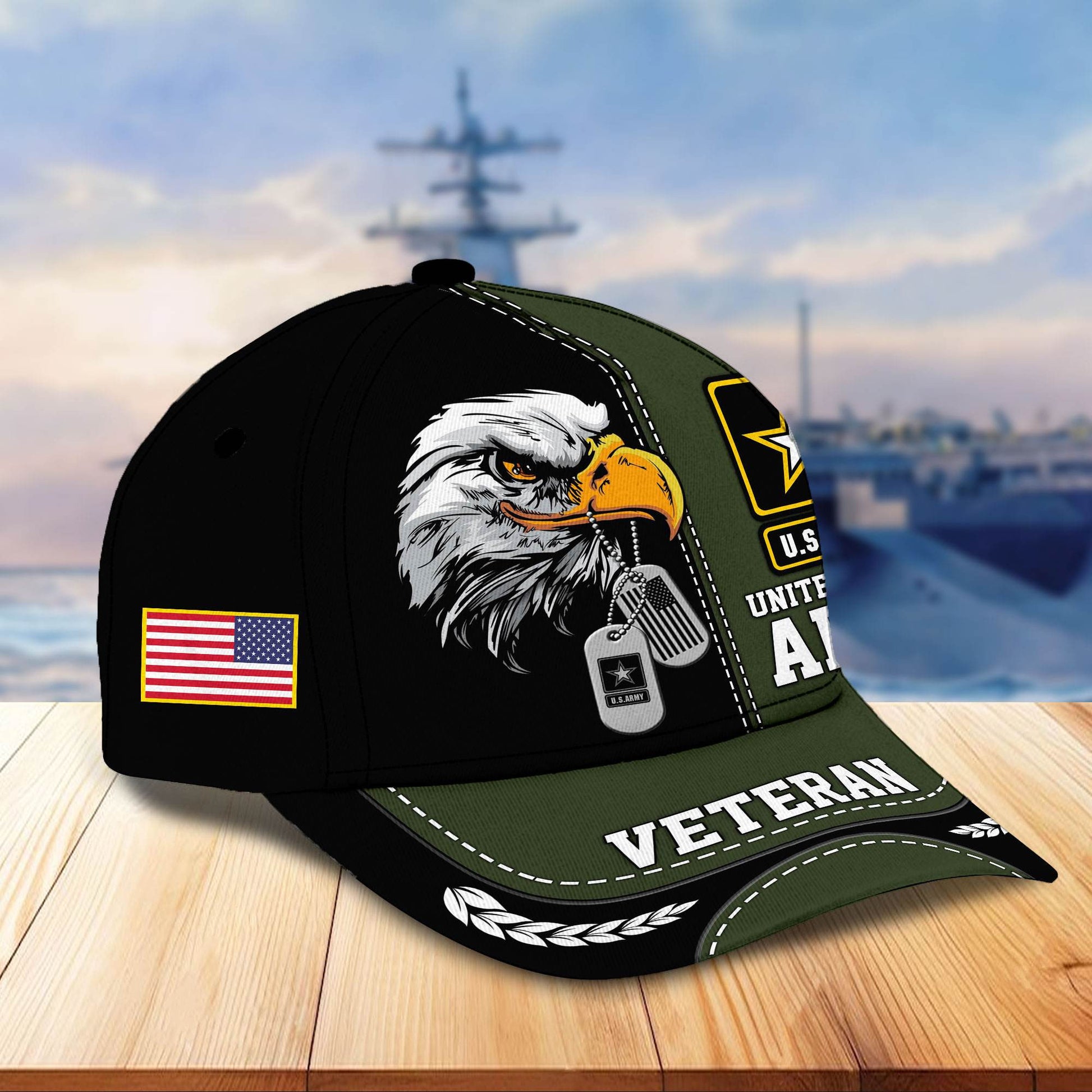 Premium US Veterans Cap BPHN270211, Gifts For US Veterans, Gifts On Father's Day, Armed Forces Day, Independence Day, Veterans Day.