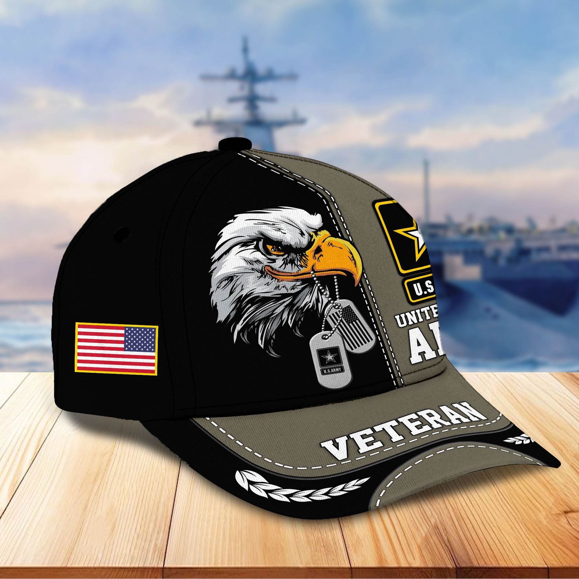 Premium US Veterans Cap BPHN270211, Gifts For US Veterans, Gifts On Father's Day, Armed Forces Day, Independence Day, Veterans Day.