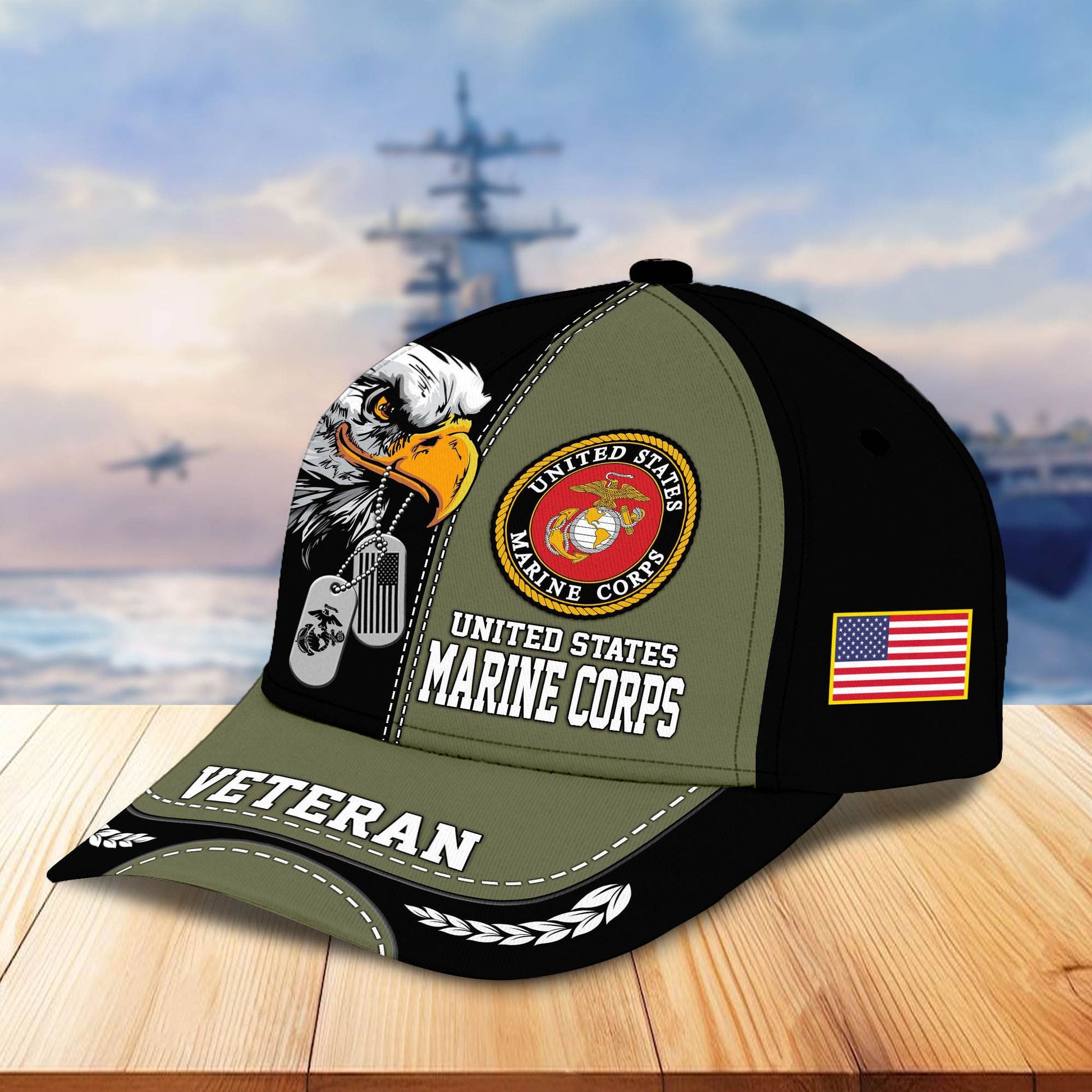 Premium US Veterans Cap BPHN270211, Gifts For US Veterans, Gifts On Father's Day, Armed Forces Day, Independence Day, Veterans Day.