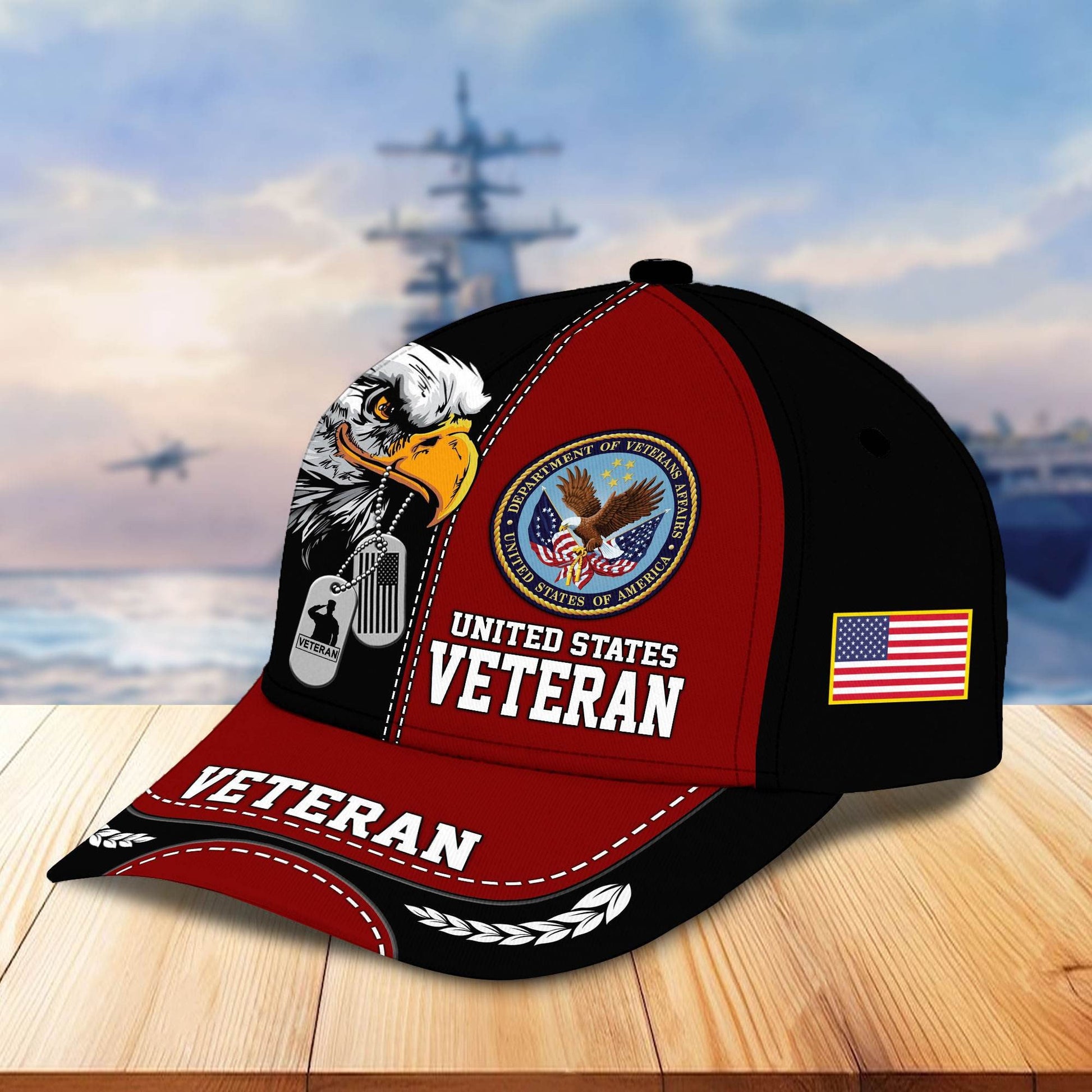 Premium US Veterans Cap BPHN270211, Gifts For US Veterans, Gifts On Father's Day, Armed Forces Day, Independence Day, Veterans Day.