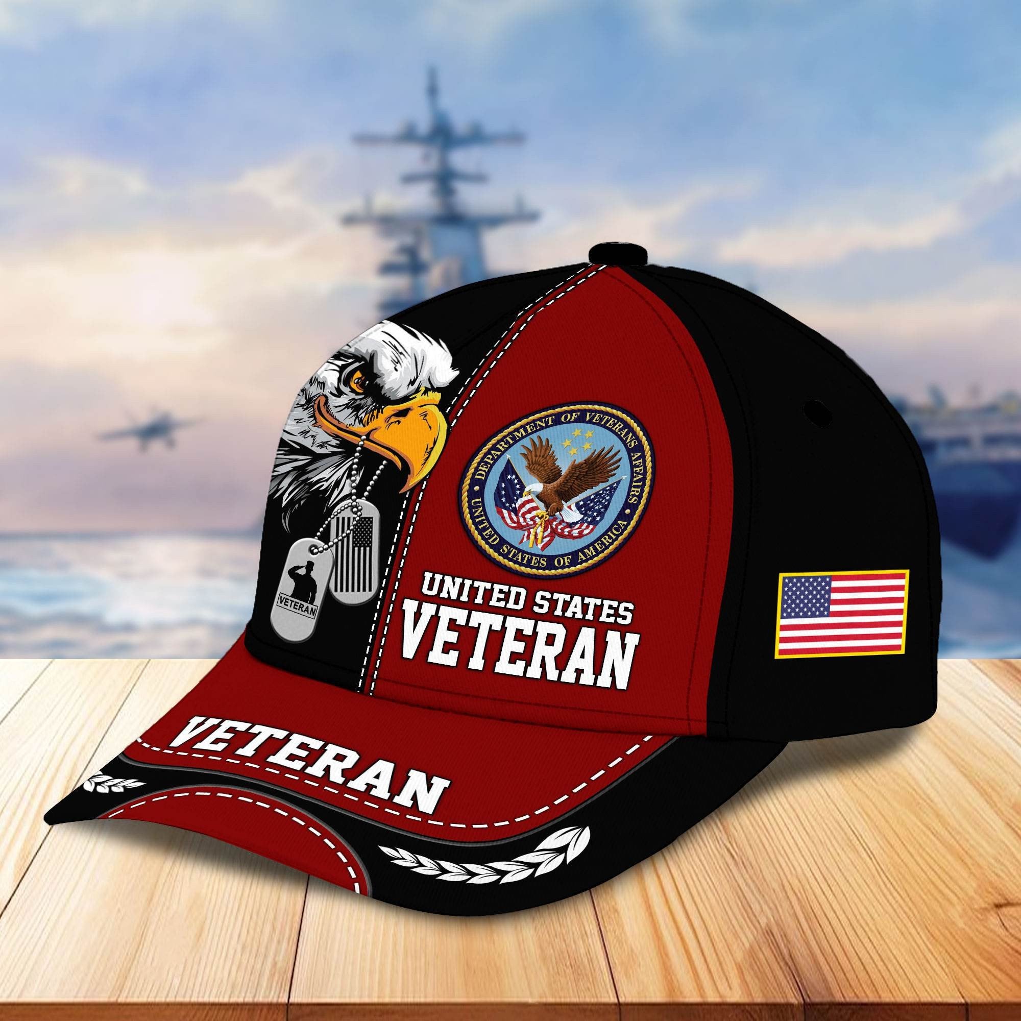 Premium US Veterans Cap BPHN270211, Gifts For US Veterans, Gifts On Father's Day, Armed Forces Day, Independence Day, Veterans Day.