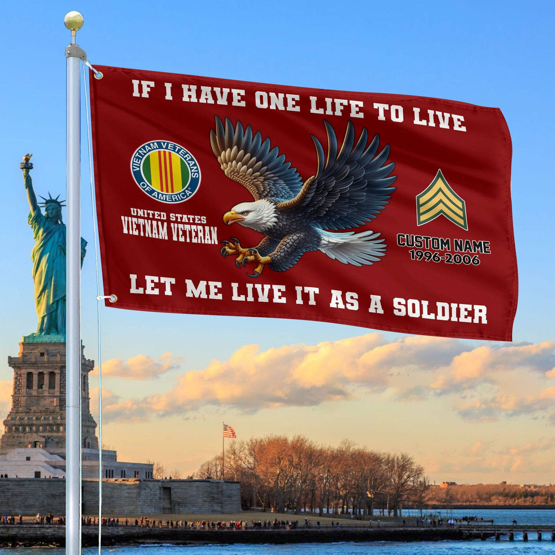 Unique Custom Vietnam Veteran Grommet Flag VPVC108206, Gift For Vietnam Veteran, Gifts For Dad, For Husband, Best Gifts On Father's Day, Independence Day, Veterans Day.