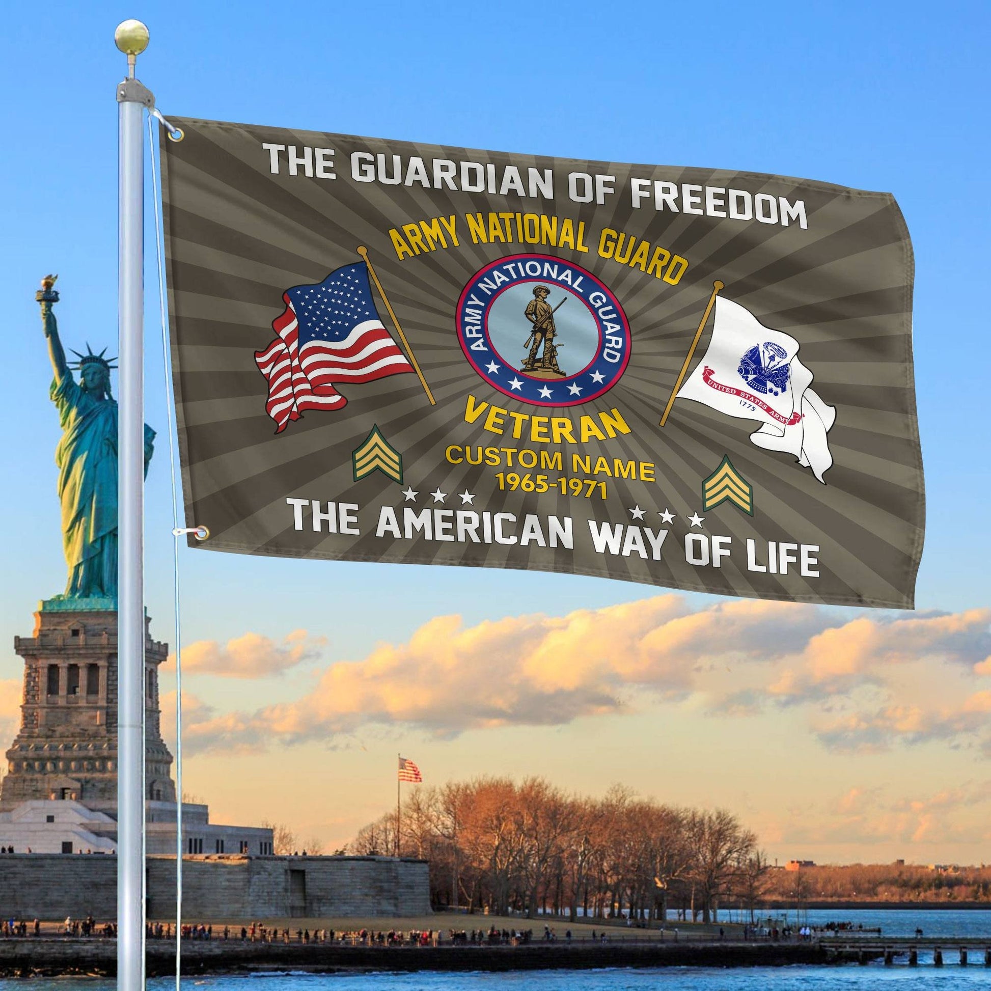 US Army National Guard Custom Grommet Flag VPVC108308, Gifts For Army National Guard Veteran, Best Gifts On Father's Day, Armed Forces Day, Independence Day, Veterans Day.