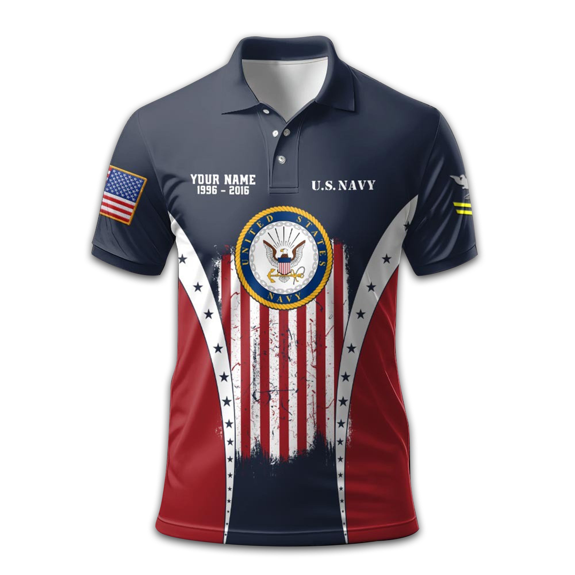 US Navy Custom Polo Shirt VPVC213607, Gifts For Navy Veteran, Best Gifts On Father's Day, Armed Forces Day, Independence Day, Veterans Day.