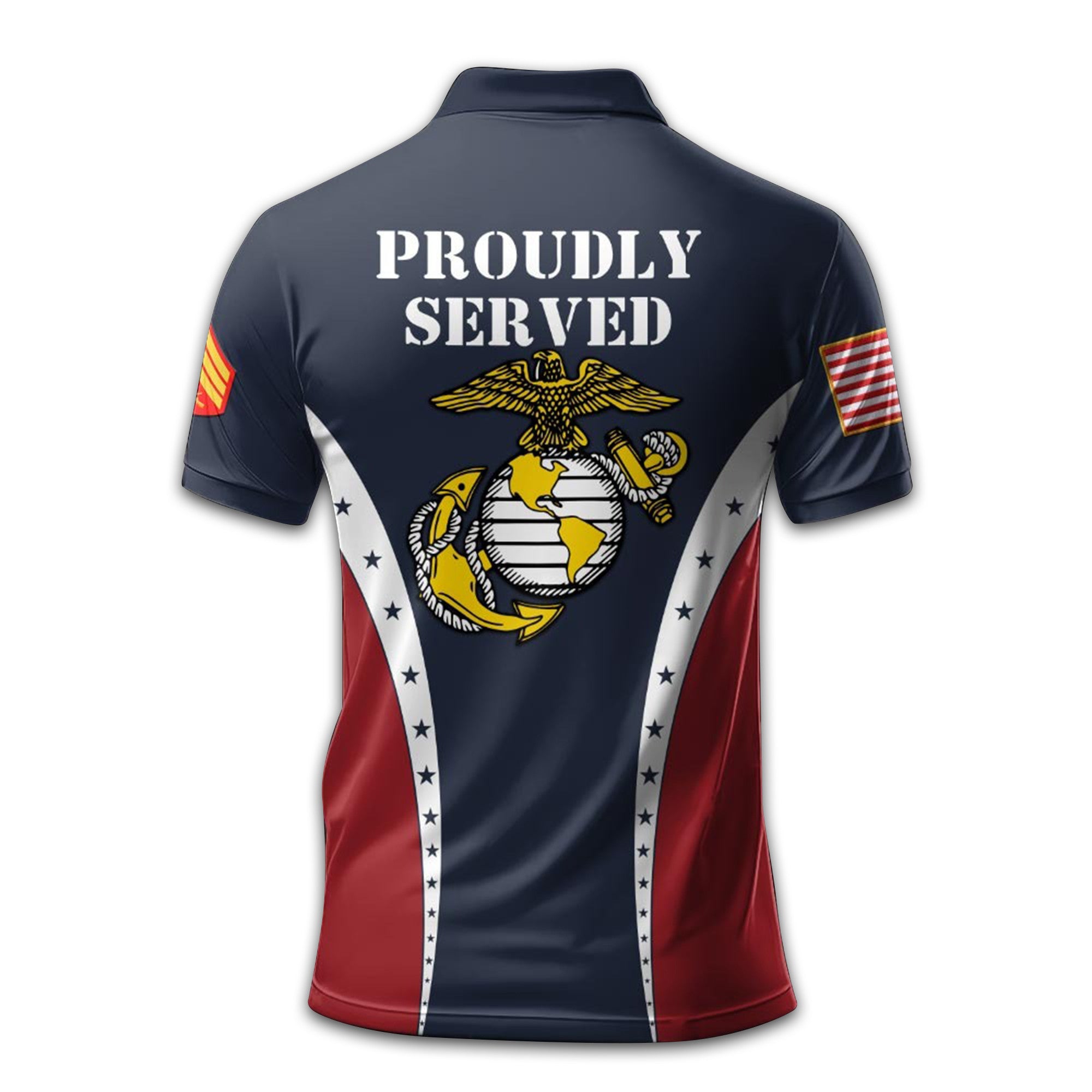 USMC Custom Polo Shirt VPVC213608, Gifts For Marine Veteran, Best Gifts On Father's Day, Armed Forces Day, Independence Day, Veterans Day.