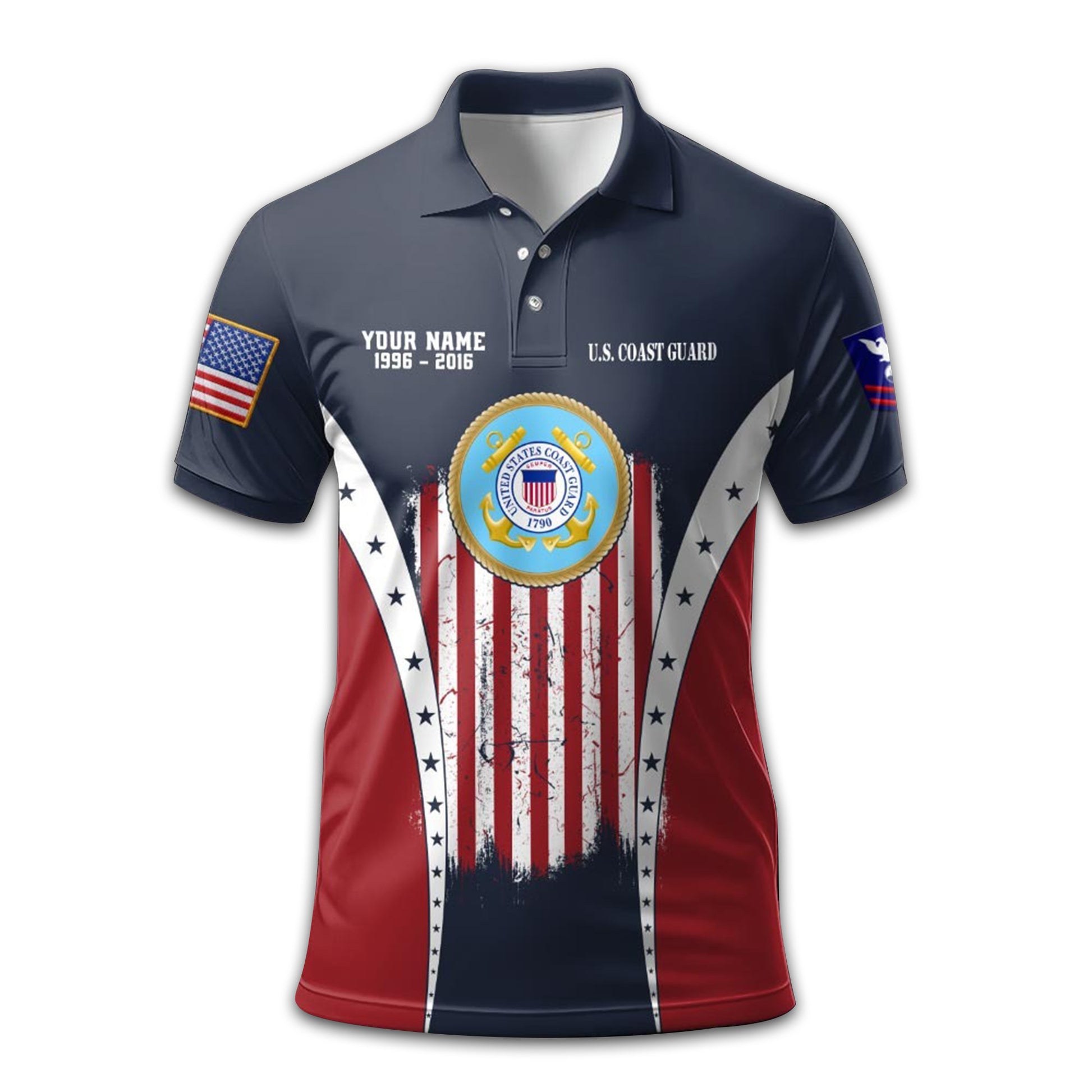 USCG Custom Polo Shirt VPVC213610, Gifts For Coast Guard Veteran, Best Gifts On Father's Day, Armed Forces Day, Independence Day, Veterans Day.