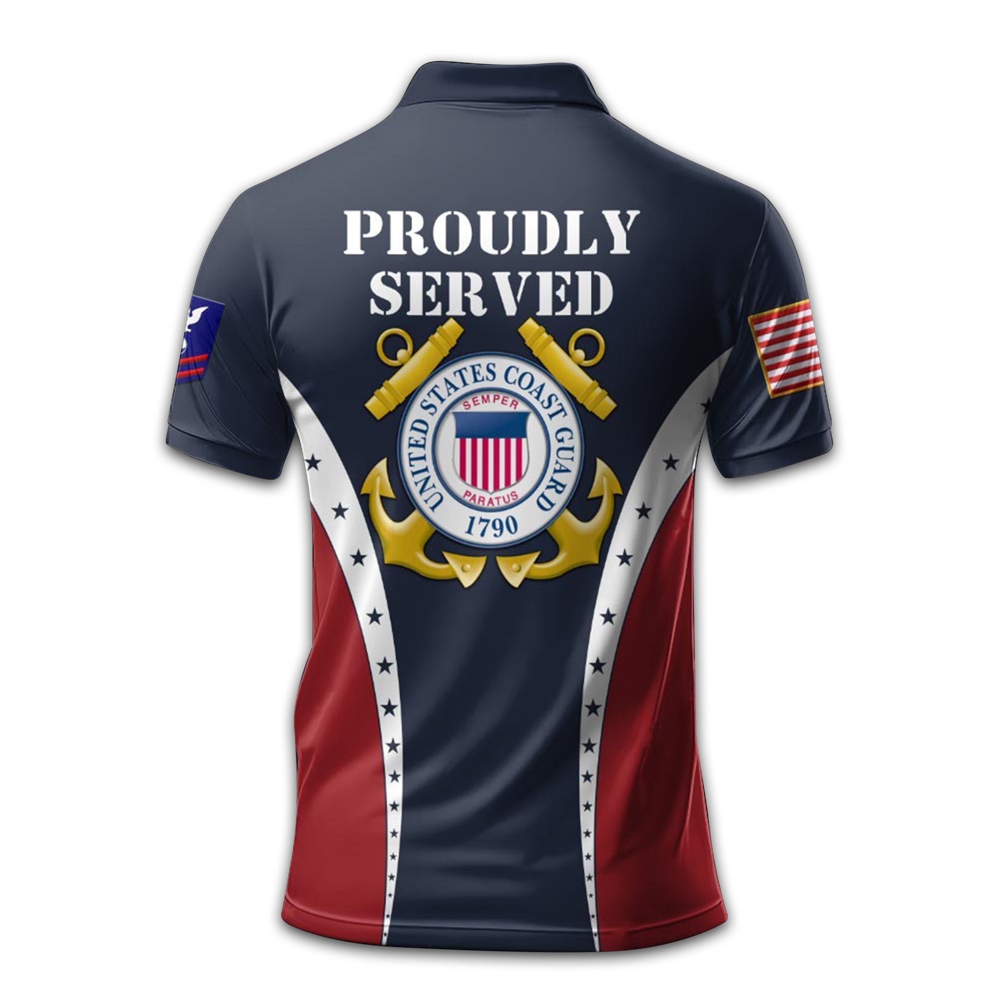 USCG Custom Polo Shirt VPVC213610, Gifts For Coast Guard Veteran, Best Gifts On Father's Day, Armed Forces Day, Independence Day, Veterans Day.