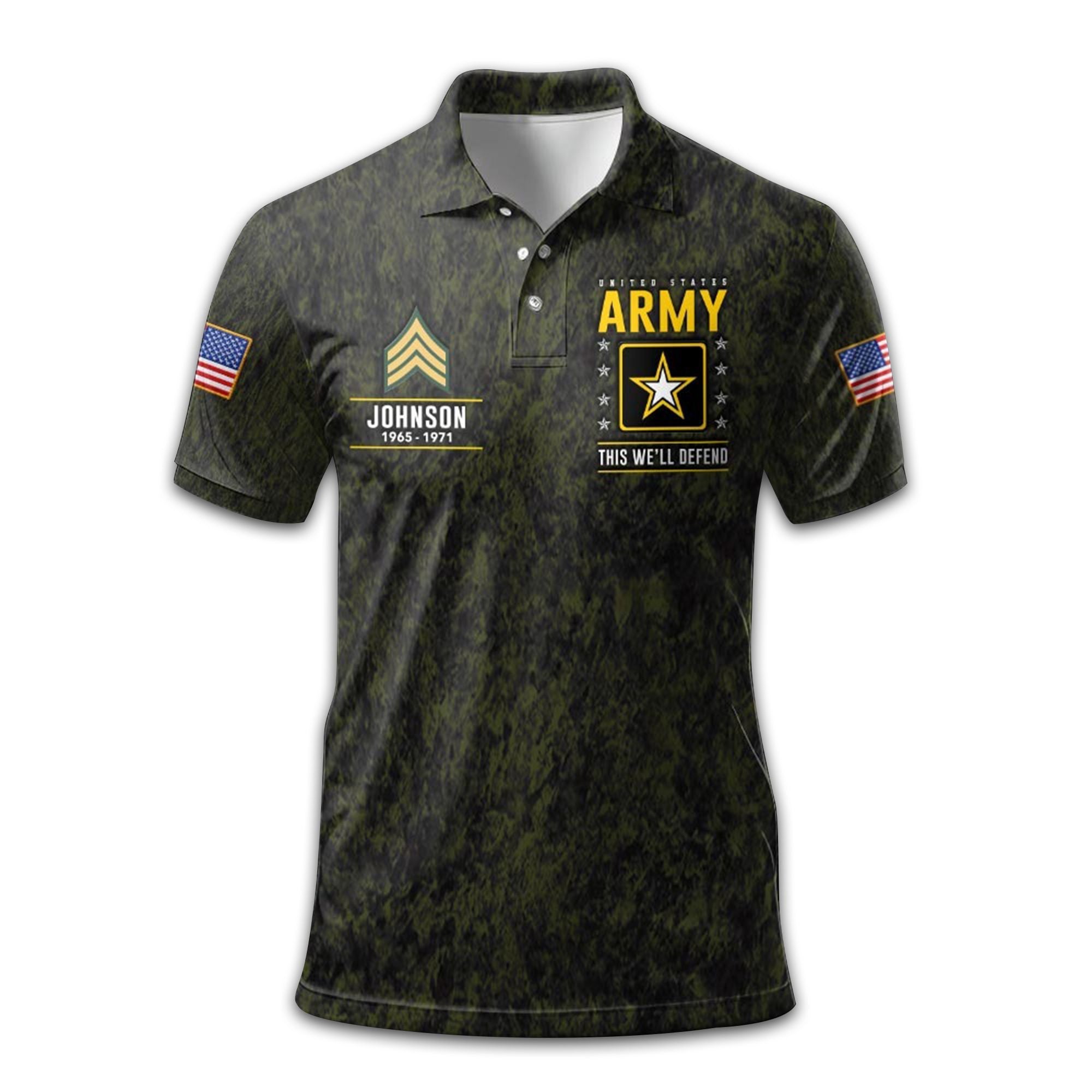 US Army Custom Polo Shirt VPVC213901, Gifts For Army Veteran, Best Gifts On Father's Day, Armed Forces Day, Independence Day, Veterans Day.