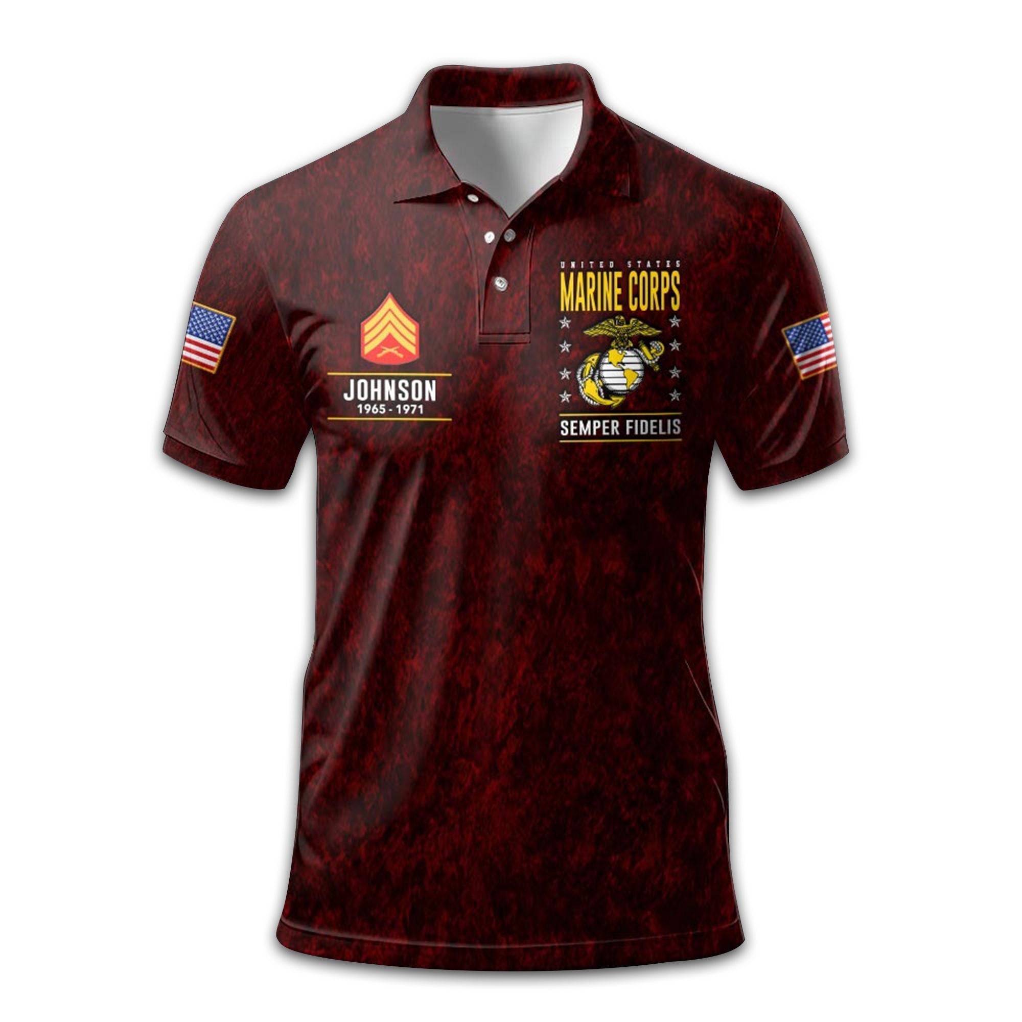 USMC Custom Polo Shirt VPVC213903, Gifts For Marine Veteran, Best Gifts On Father's Day, Armed Forces Day, Independence Day, Veterans Day.