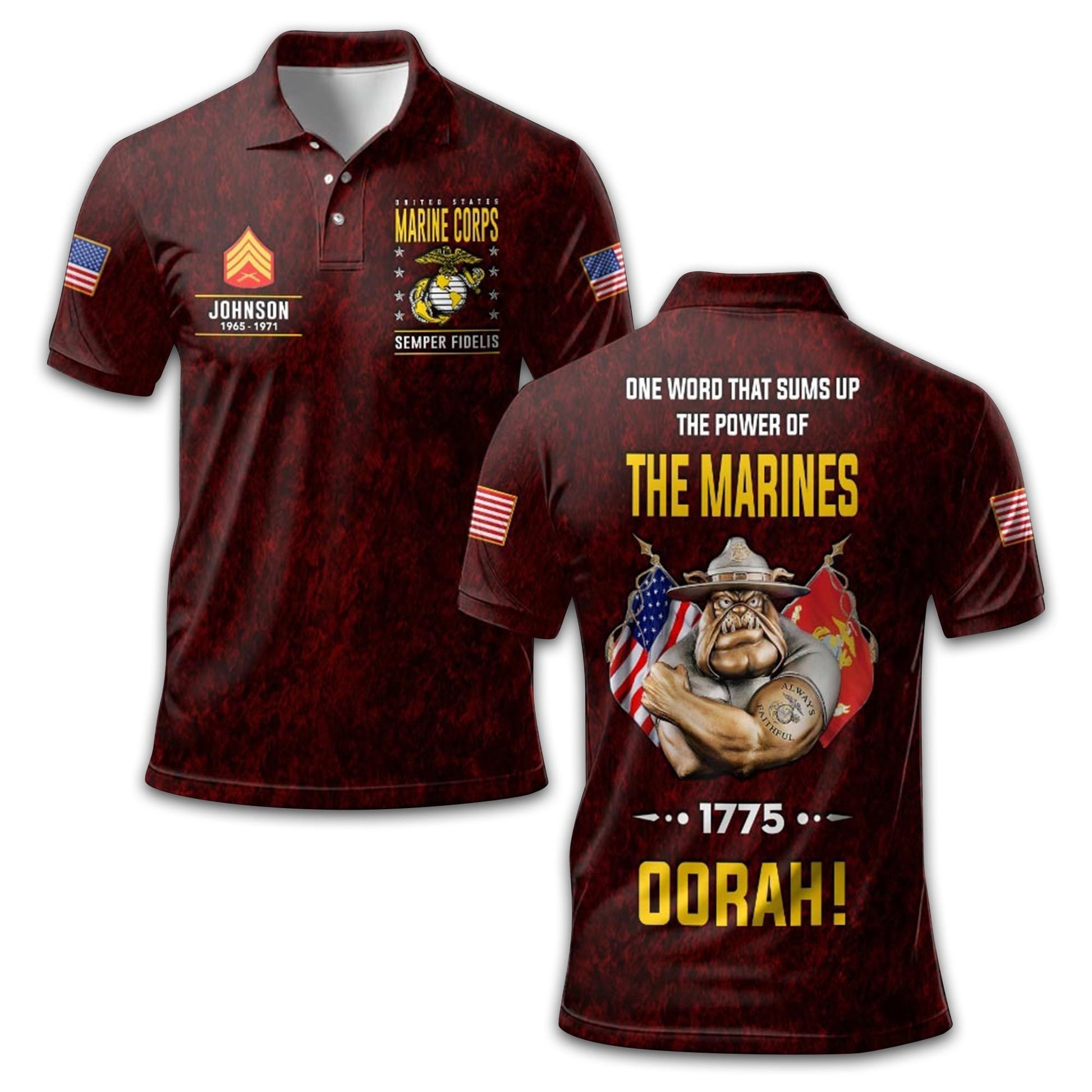 USMC Custom Polo Shirt VPVC213903, Gifts For Marine Veteran, Best Gifts On Father's Day, Armed Forces Day, Independence Day, Veterans Day.