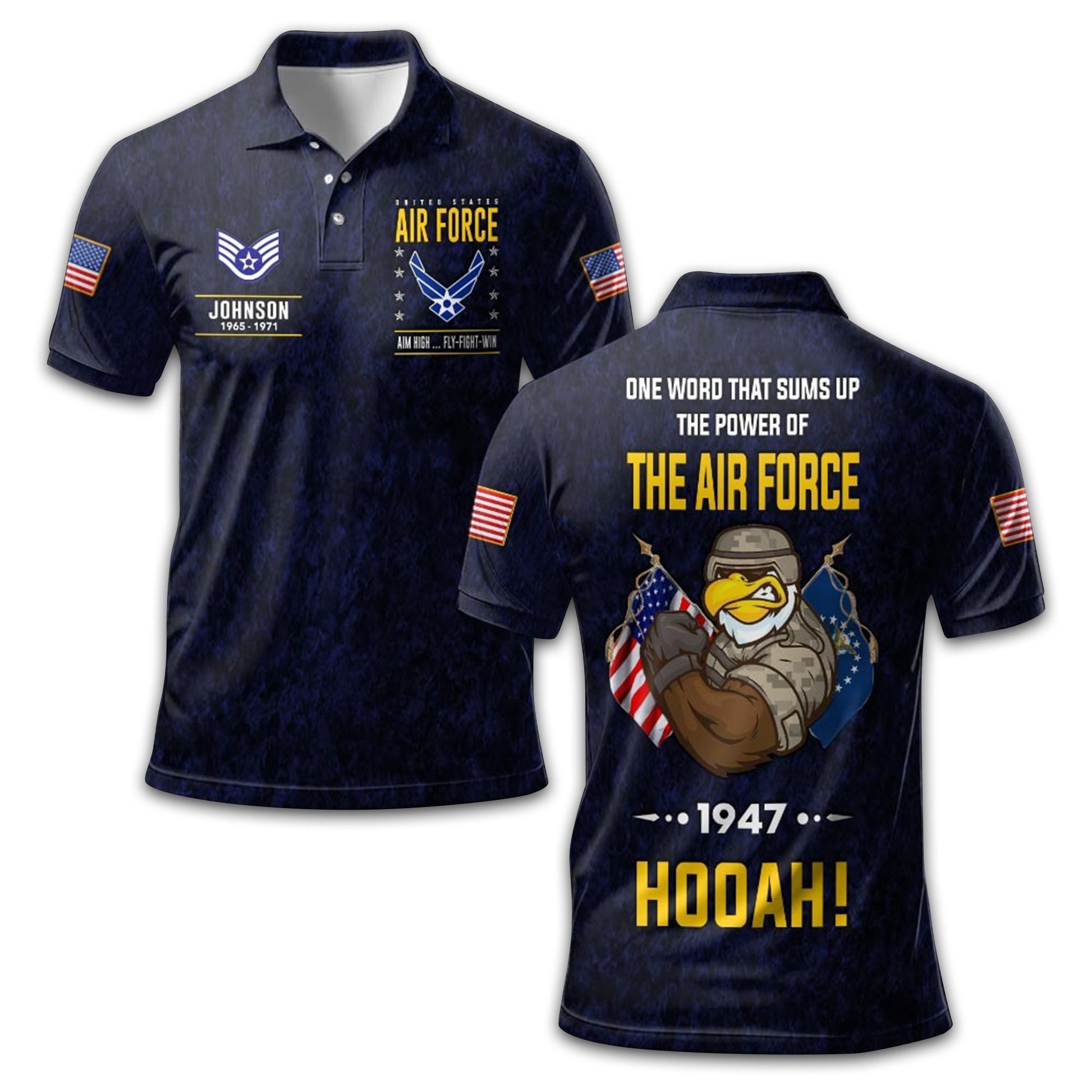 USAF Custom Polo Shirt VPVC213904, Gifts For Air Force Veteran, Best Gifts On Father's Day, Armed Forces Day, Independence Day, Veterans Day.