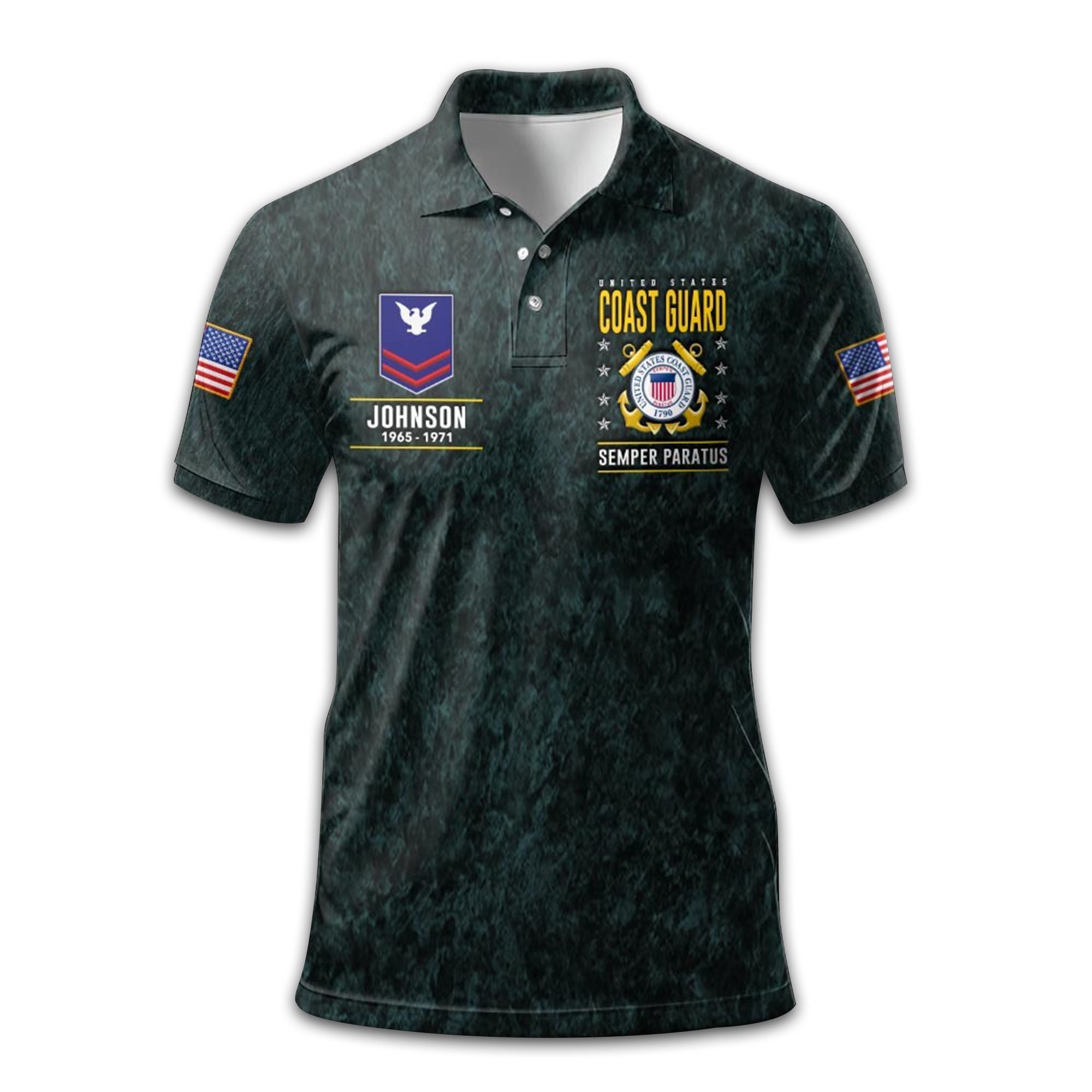 USCG Custom Polo Shirt VPVC213905, Gifts For Coast Guard Veteran, Best Gifts On Father's Day, Armed Forces Day, Independence Day, Veterans Day.