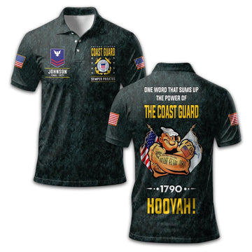 USCG Custom Polo Shirt VPVC213905, Gifts For Coast Guard Veteran, Best Gifts On Father's Day, Armed Forces Day, Independence Day, Veterans Day.