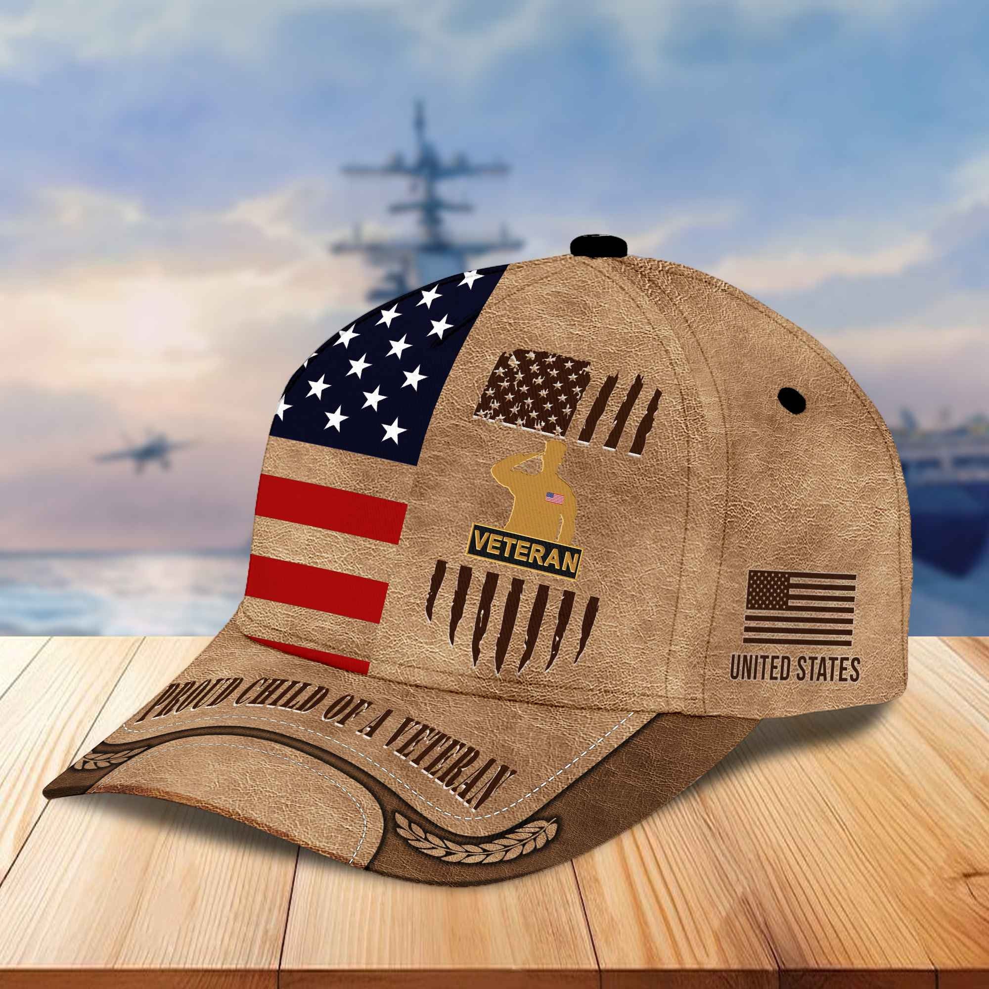 Premium Proud Child Of A Veteran Cap BPVC100310