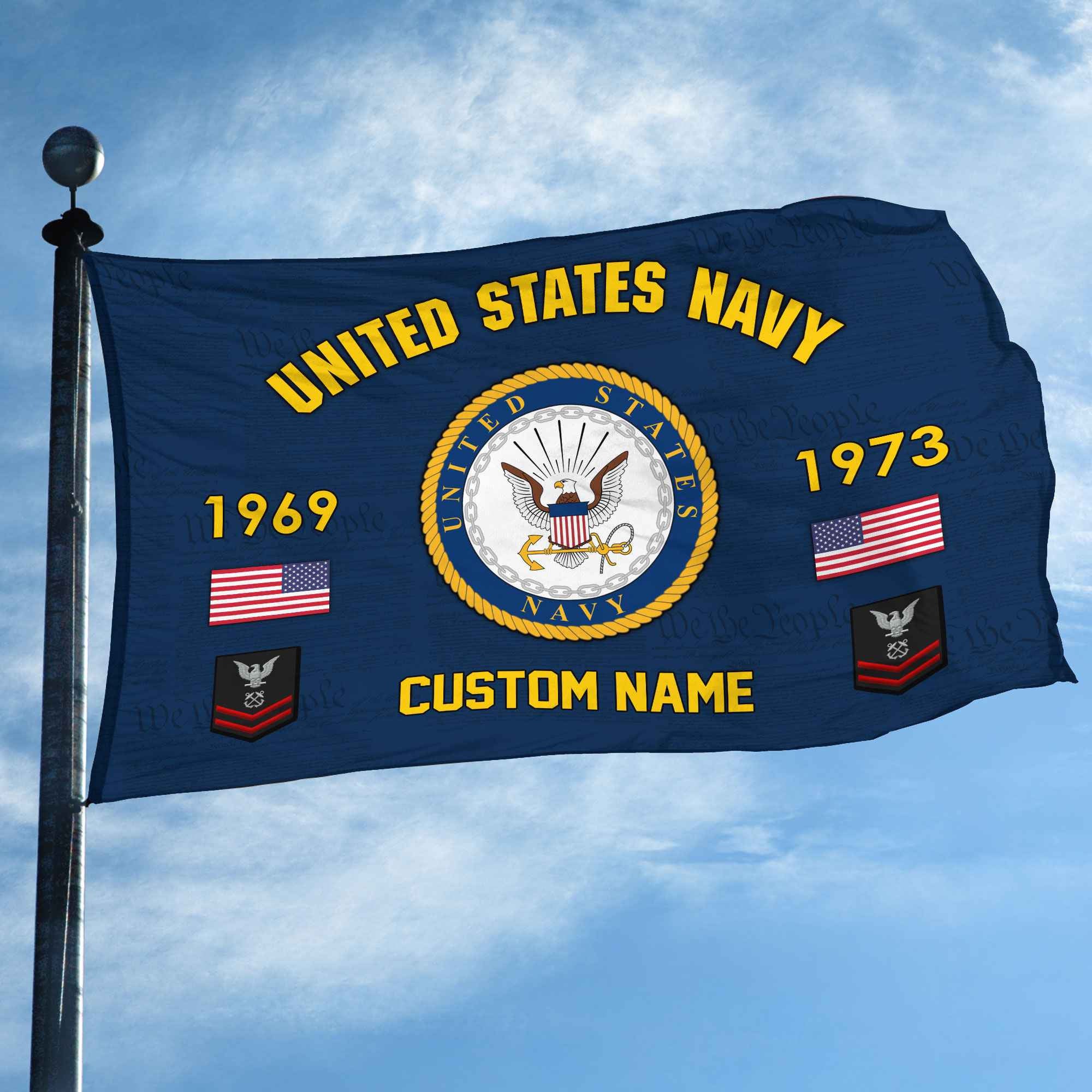 Premium Custom US Navy Grommet Flag VPVC108602, Gifts For Navy Veteran, Best Gifts On Father's Day, Armed Forces Day, Independence Day, Veterans Day.