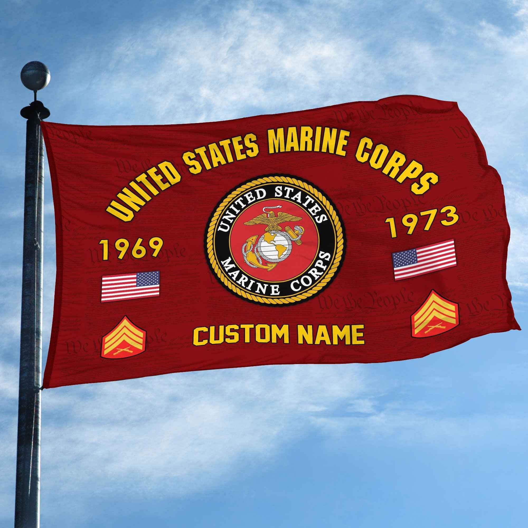 Premium Custom USMC Grommet Flag VPVC108603, Gifts For Marine Veteran, Best Gifts On Father's Day, Armed Forces Day, Independence Day, Veterans Day.