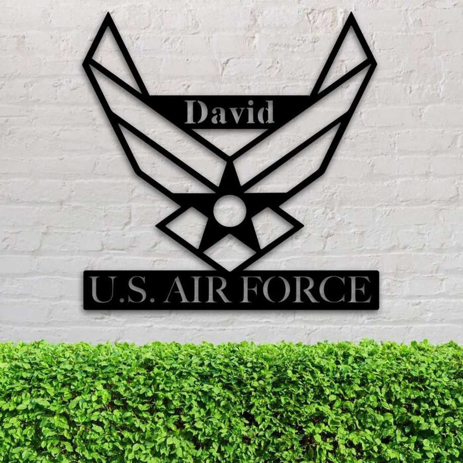 Premium Personalized USAF Soldier Metal Signs VPVC901001, Gift For Air Force Veteran, Metal Wall Hanger, Retirement Gift Ideas Metal Military Signs