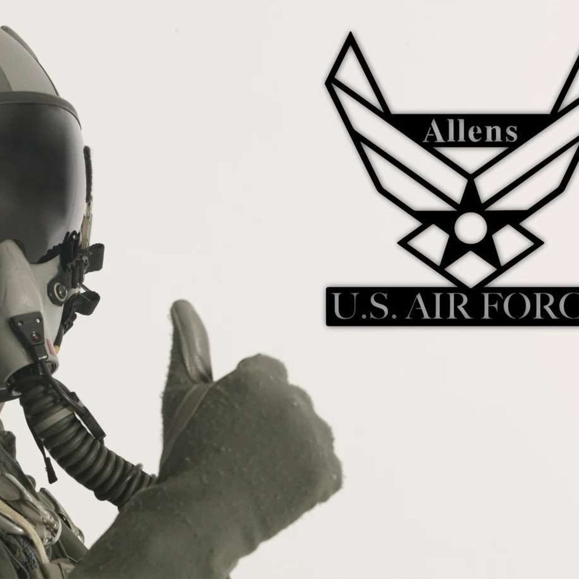 Premium Personalized USAF Soldier Metal Signs VPVC901001, Gift For Air Force Veteran, Metal Wall Hanger, Retirement Gift Ideas Metal Military Signs