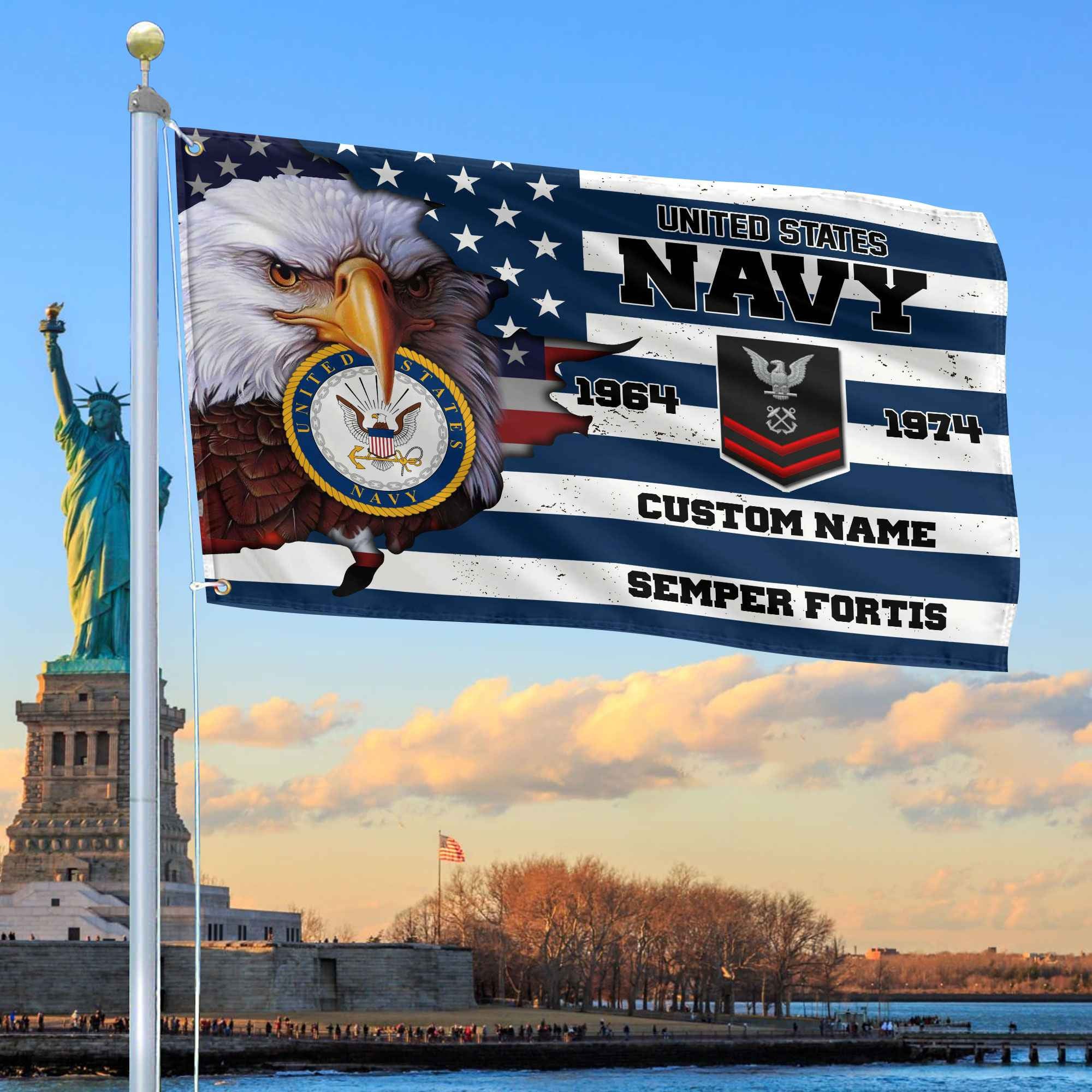 Premium Custom US Navy Grommet Flag VPVC108702, Gifts For Navy Veteran, Best Gifts On Father's Day, Armed Forces Day, Independence Day, Veterans Day.