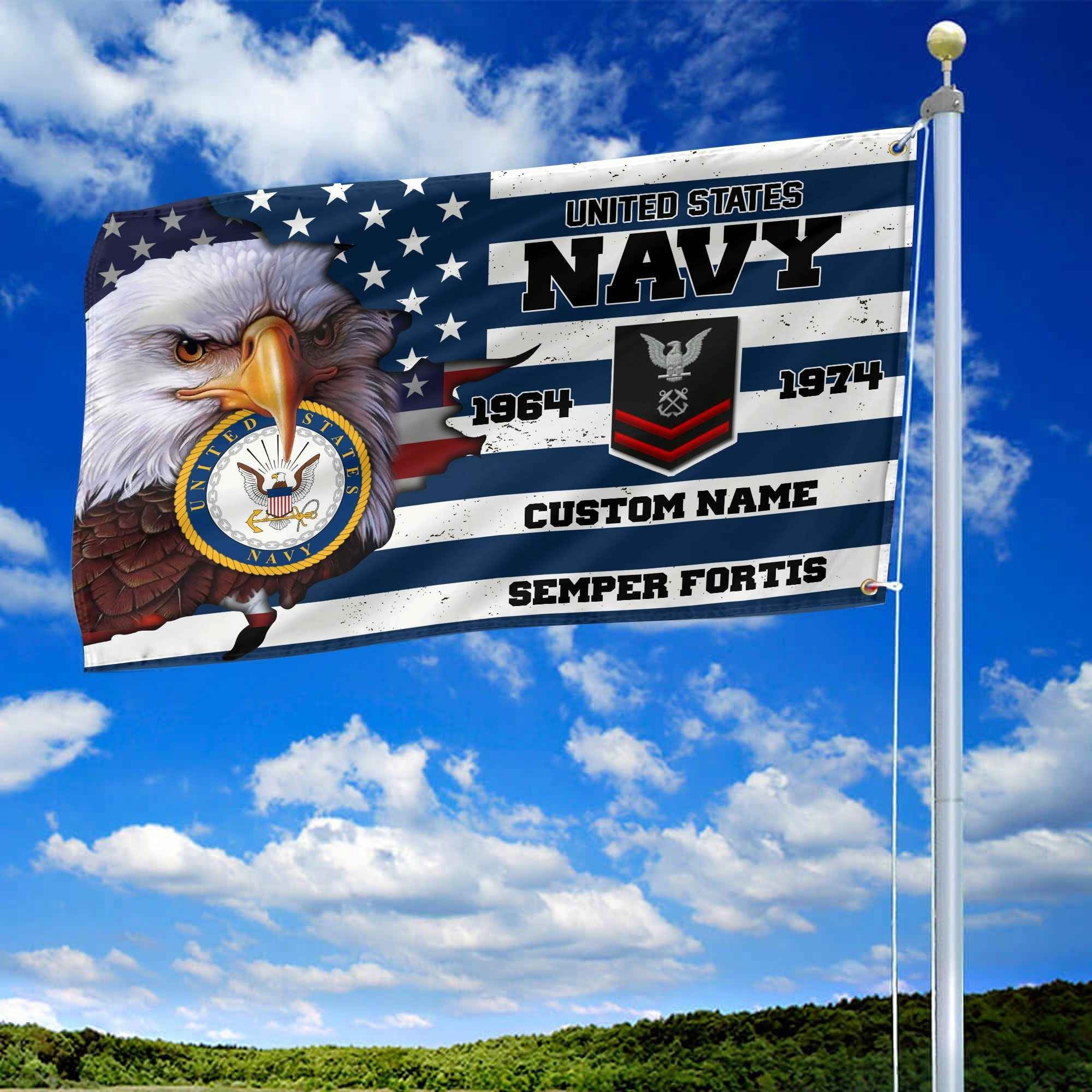 Premium Custom US Navy Grommet Flag VPVC108702, Gifts For Navy Veteran, Best Gifts On Father's Day, Armed Forces Day, Independence Day, Veterans Day.