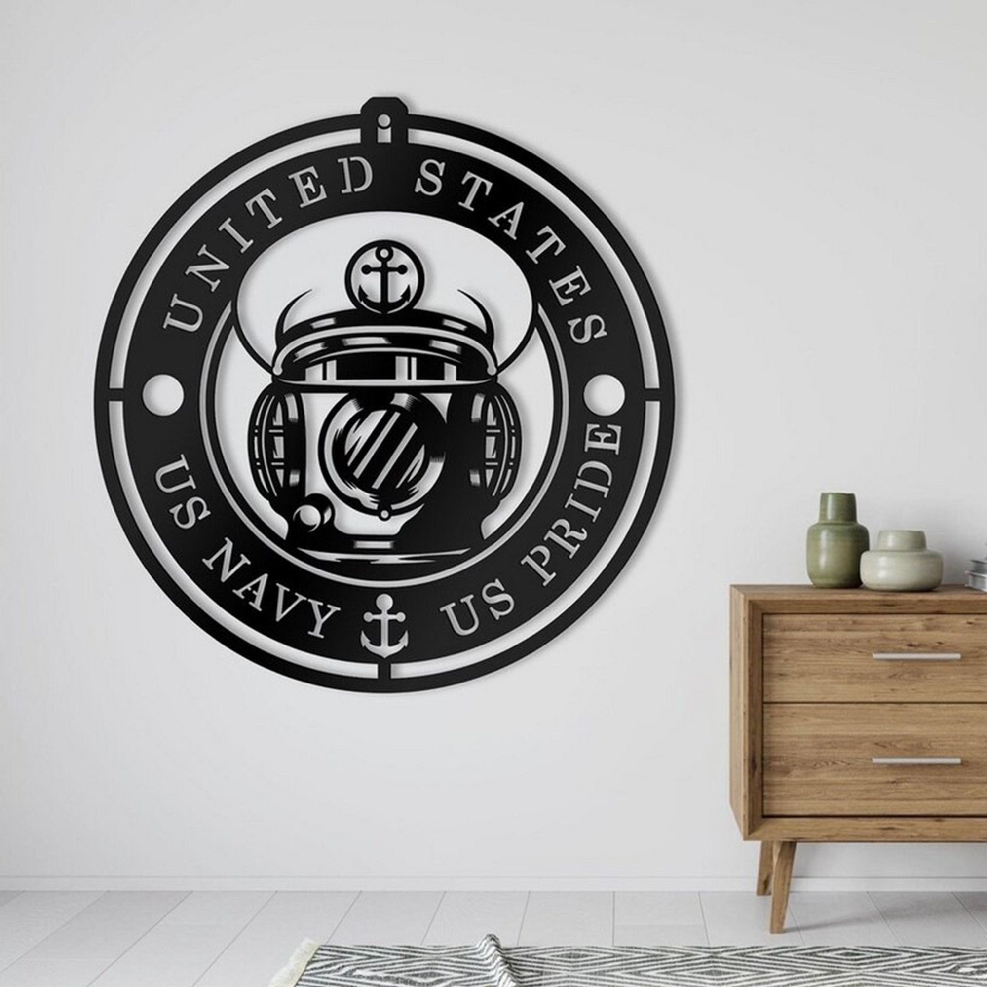 Premium US Navy Metal Signs VPVC901002, Gift For Navy Veteran, Metal Wall Hanger, Gifts For Dad, For Husband, Best Gifts On Father's Day, Armed Forces Day, Independence Day, Veterans Day.