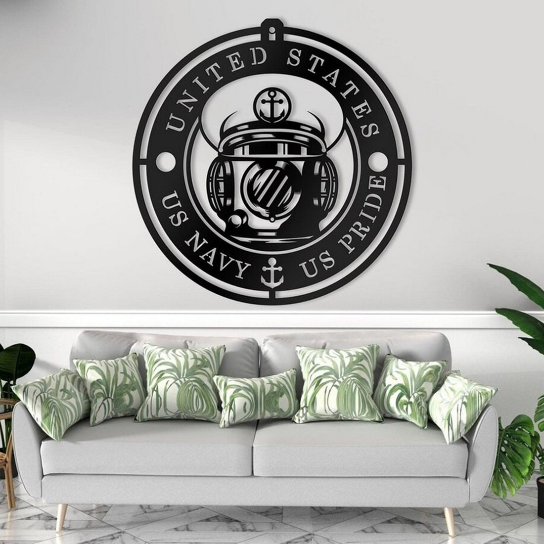 Premium US Navy Metal Signs VPVC901002, Gift For Navy Veteran, Metal Wall Hanger, Gifts For Dad, For Husband, Best Gifts On Father's Day, Armed Forces Day, Independence Day, Veterans Day.