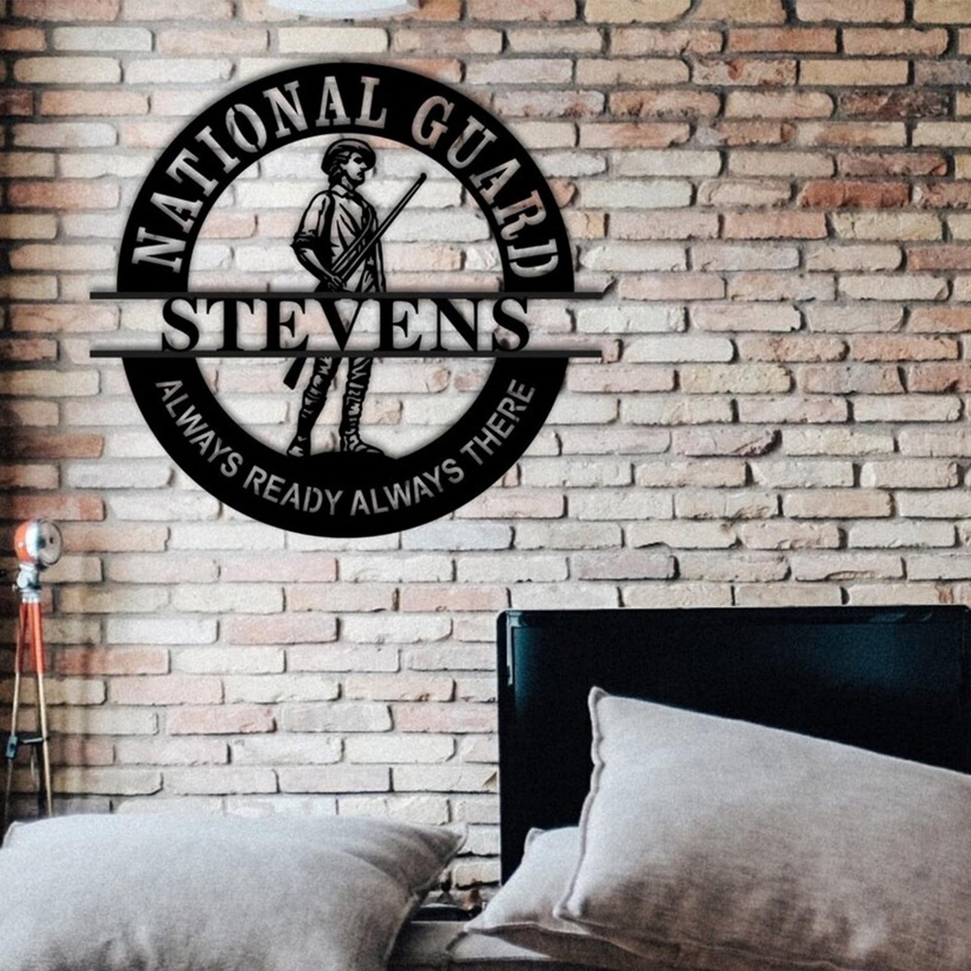 Premium Custom US Army National Guard Metal Signs VPVC901003, Gift For Army National Guard Veteran, Metal Wall Hanger, Gifts For Dad, For Husband, Best Gifts On Father's Day, Armed Forces Day, Independence Day, Veterans Day.