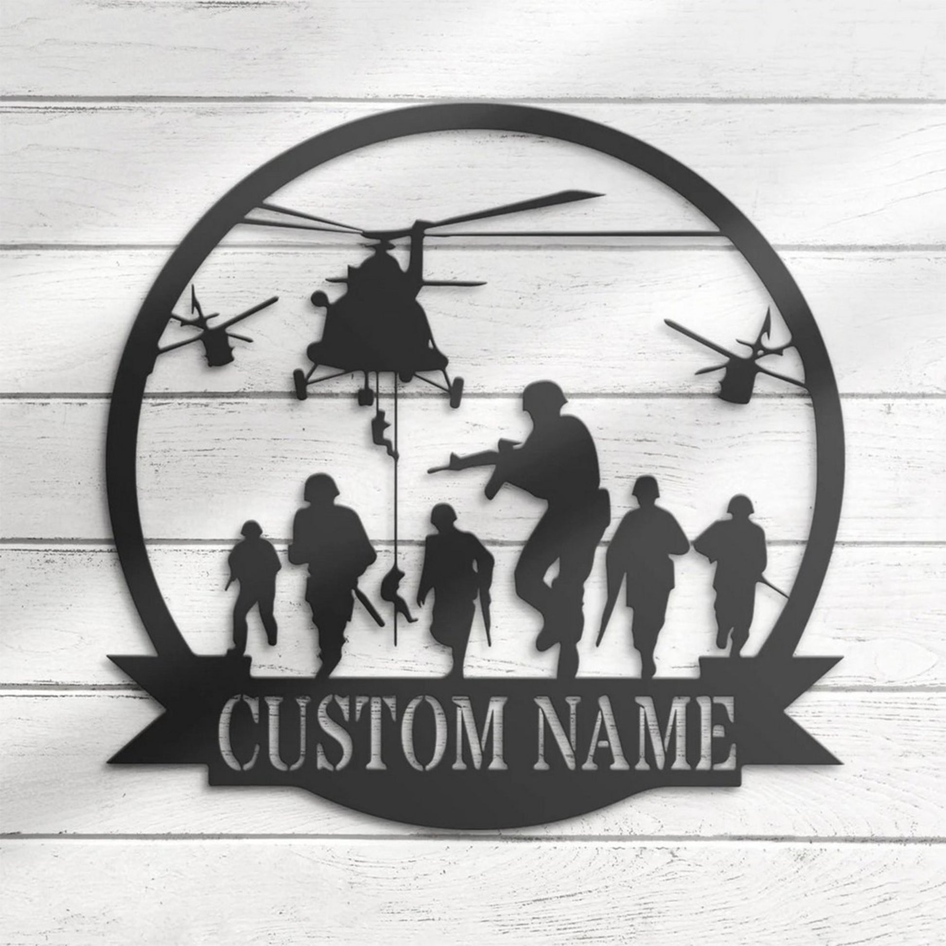 Premium Custom US Veteran Metal Signs VPVC901008, Gift For US Veteran, US Soldier Helicopter Military Metal Wall Art, Gifts For Dad, For Husband, Best Gifts On Father's Day, Armed Forces Day, Independence Day