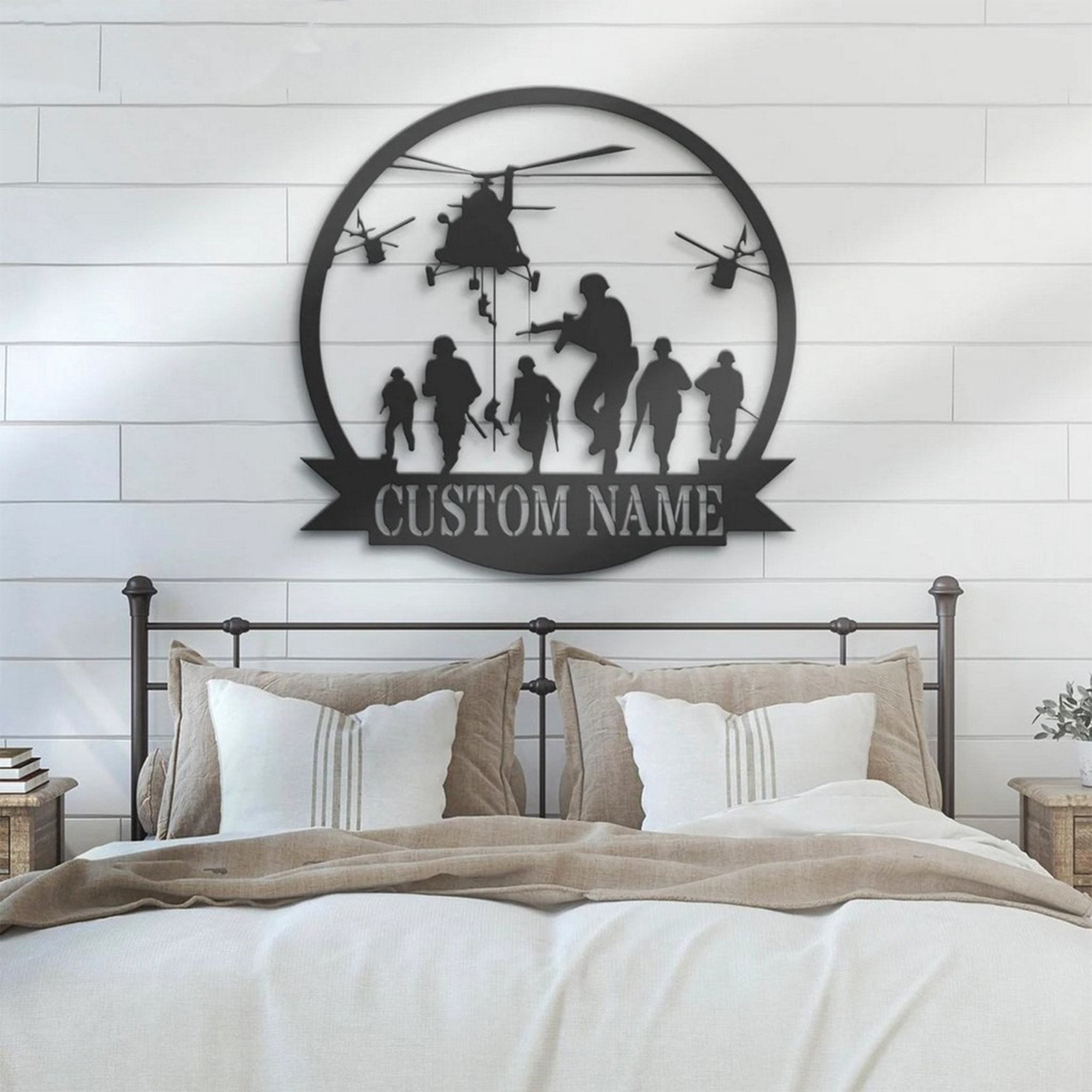 Premium Custom US Veteran Metal Signs VPVC901008, Gift For US Veteran, US Soldier Helicopter Military Metal Wall Art, Gifts For Dad, For Husband, Best Gifts On Father's Day, Armed Forces Day, Independence Day