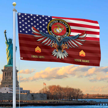 Premium Custom USMC Grommet Flag VPVC109003, Gifts For Marine Veteran, Gifts For Dad, For Husband, Best Gifts On Father's Day, Armed Forces Day, Independence Day, Veterans Day.