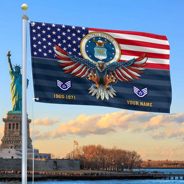 Premium Custom USAF Grommet Flag VPVC109012, Gifts For Air Force Veteran, Gifts For Dad, For Husband, Best Gifts On Father's Day, Armed Forces Day, Independence Day, Veterans Day.