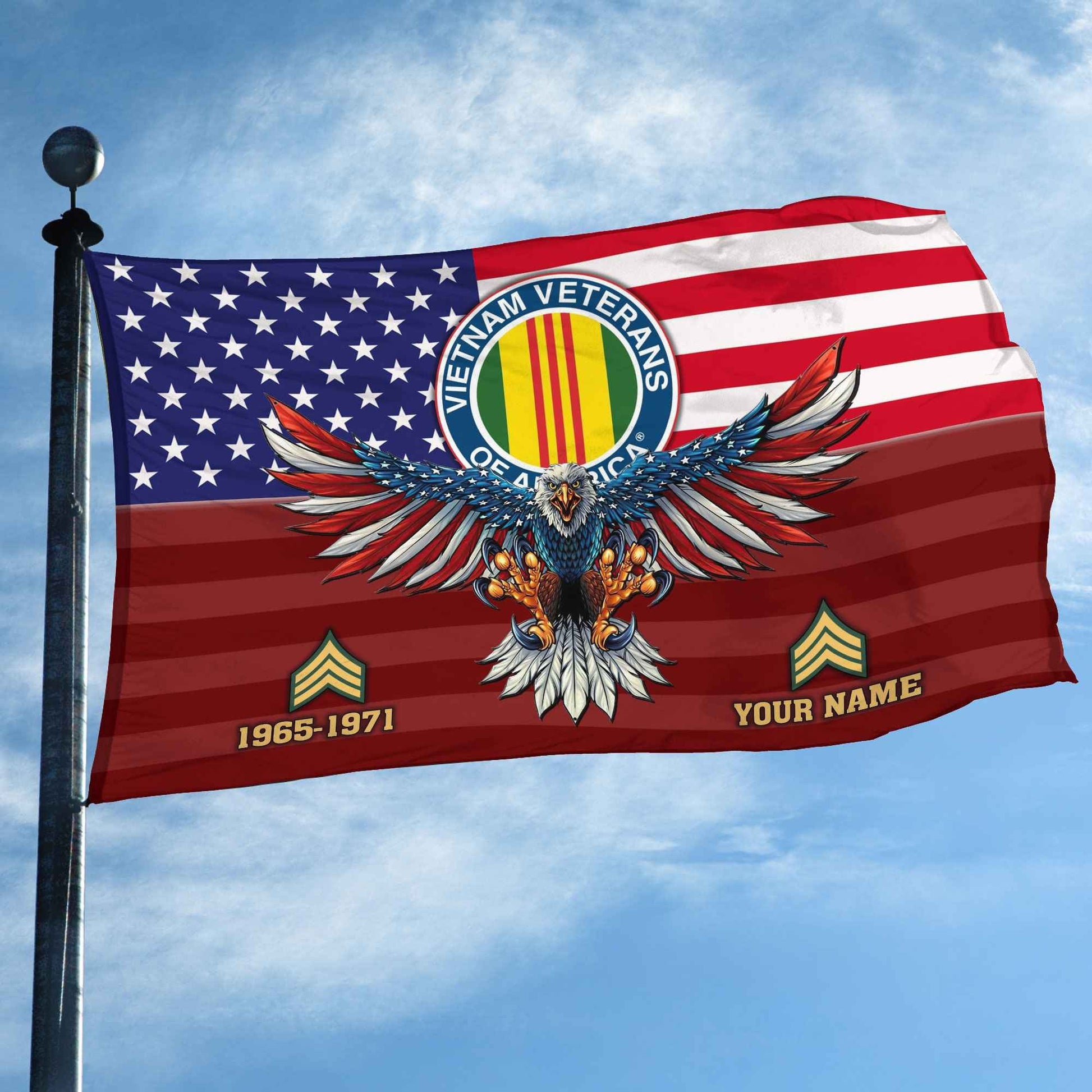 Premium Custom Vietnam Veteran Grommet Flag VPVC109006, Gifts For Vietnam Veteran, Gifts For Dad, For Husband, Best Gifts On Father's Day, Armed Forces Day, Independence Day, Veterans Day.