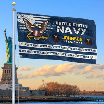 Premium Custom US Navy Grommet Flag VPVC109202, Gifts For Navy Veteran, Best Gifts On Father's Day, Armed Forces Day, Independence Day, Veterans Day.
