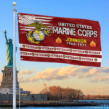 Premium Custom USMC Grommet Flag VPVC109203, Gifts For Marine Veteran, Best Gifts On Father's Day, Armed Forces Day, Independence Day, Veterans Day.