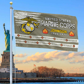 Premium Custom USMC Grommet Flag VPVC109211, Gifts For Marine Veteran, Best Gifts On Father's Day, Armed Forces Day, Independence Day, Veterans Day.