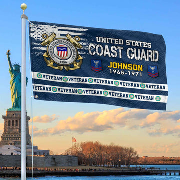 Premium Custom USCG Grommet Flag VPVC109205, Gifts For Coast Guard Veteran, Best Gifts On Father's Day, Armed Forces Day, Independence Day, Veterans Day.