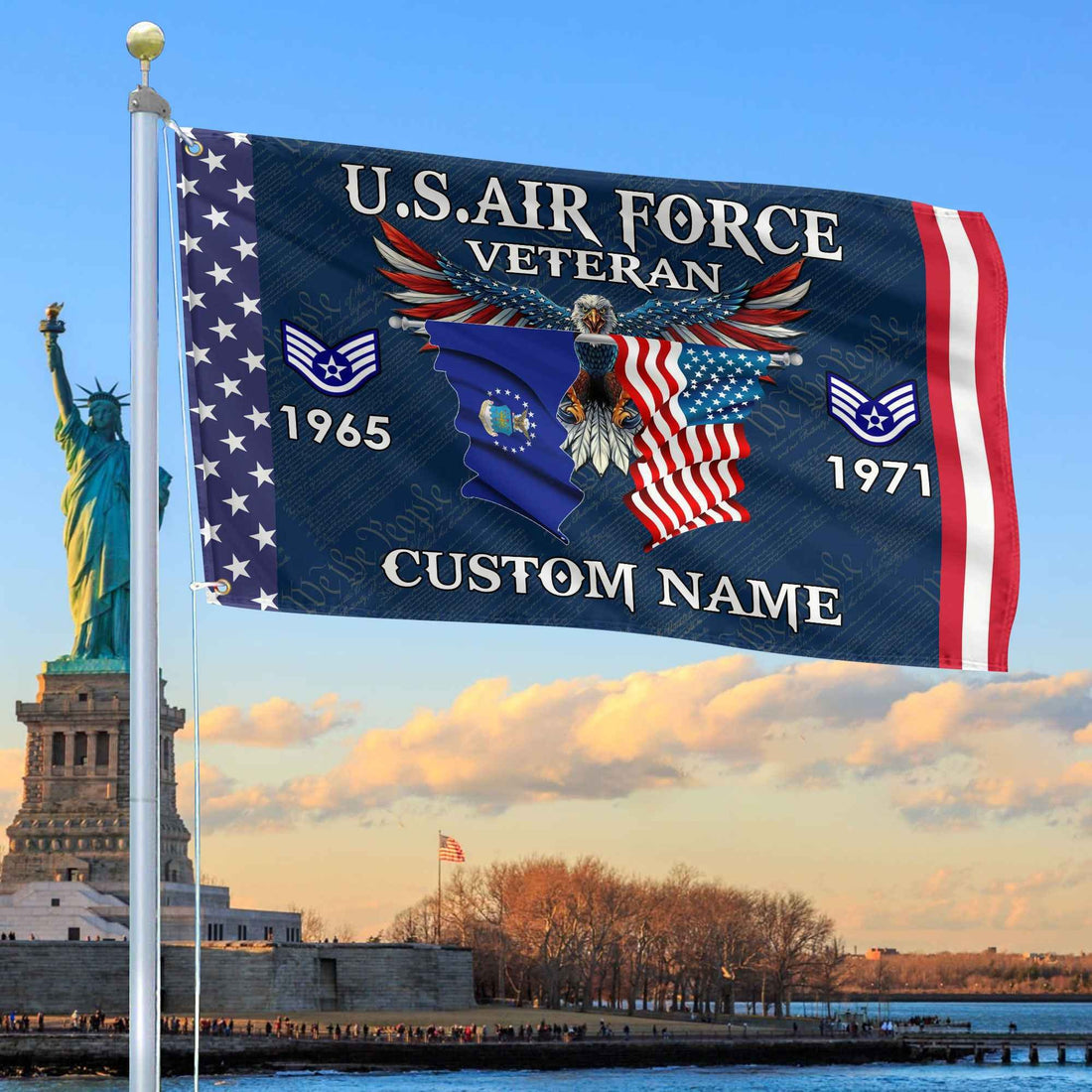 USAF Custom Grommet Flag VPVC109312, Gifts For Air Force Veteran, Best Gifts On Father's Day, Armed Forces Day, Independence Day, Veterans Day.