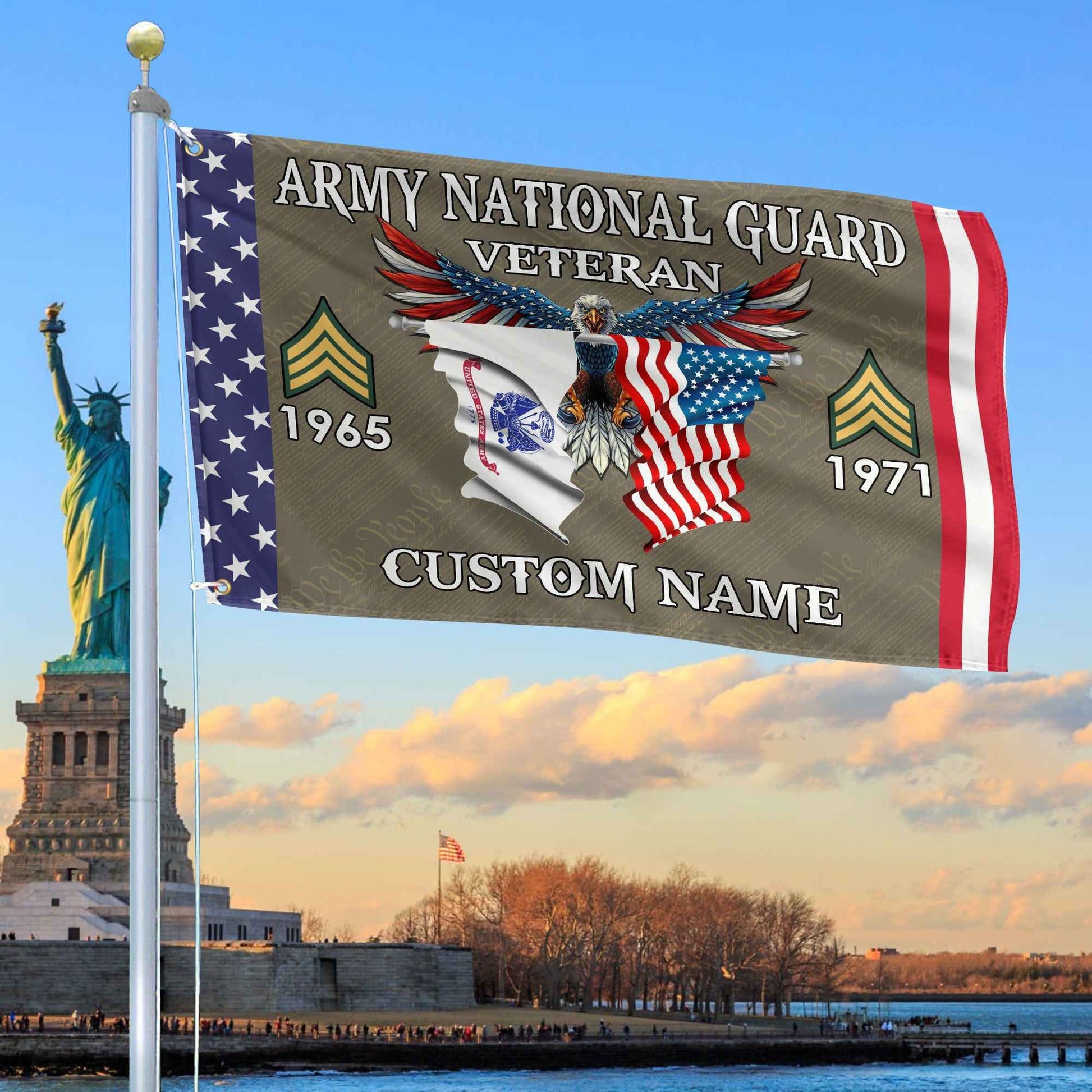 US Army National Guard Custom Grommet Flag VPVC109308, Gifts For Army National Guard Veteran, Best Gifts On Father's Day, Armed Forces Day, Independence Day, Veterans Day.