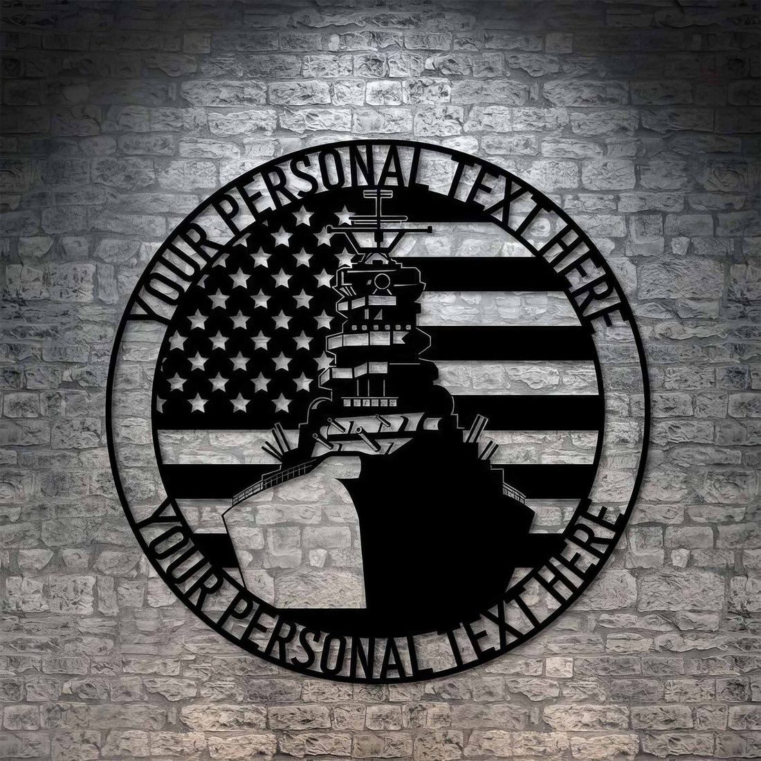 Premium Custom US Veteran Metal Signs VPVC901026, Gifts For US Veteran, American Battleship Sign Navy Ship Military Navy Cruiser Veteran Gift