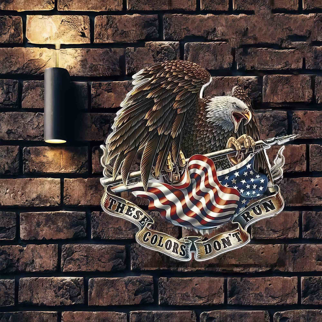 Premium Custom US Veteran Metal Signs VPVC901028, Gifts For US Veteran, American Flag and Eagle Home Decor