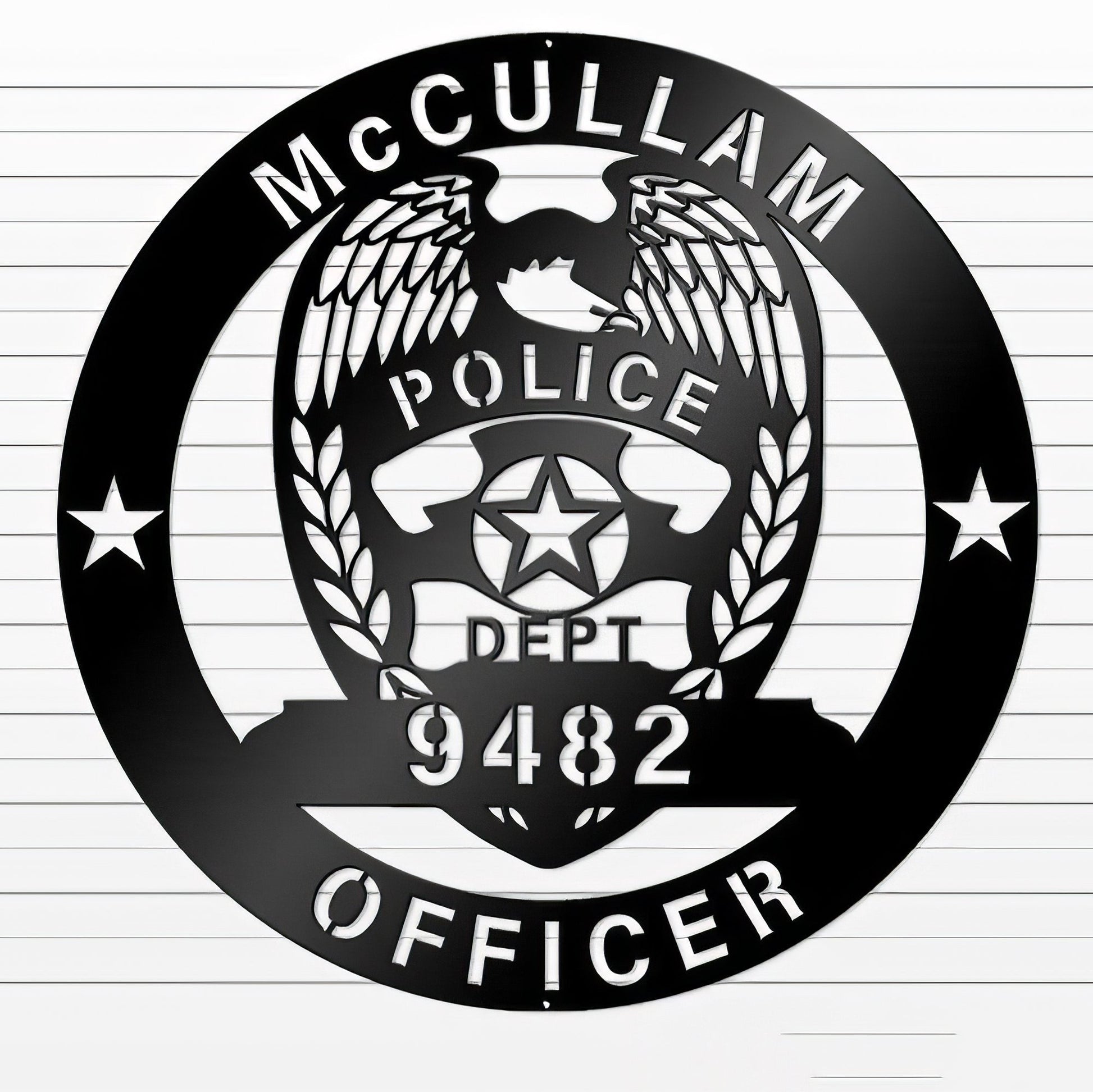 Premium Custom US Veteran Metal Signs VPVC901032, Gifts For US Veteran, American Police Officer Metal Signs