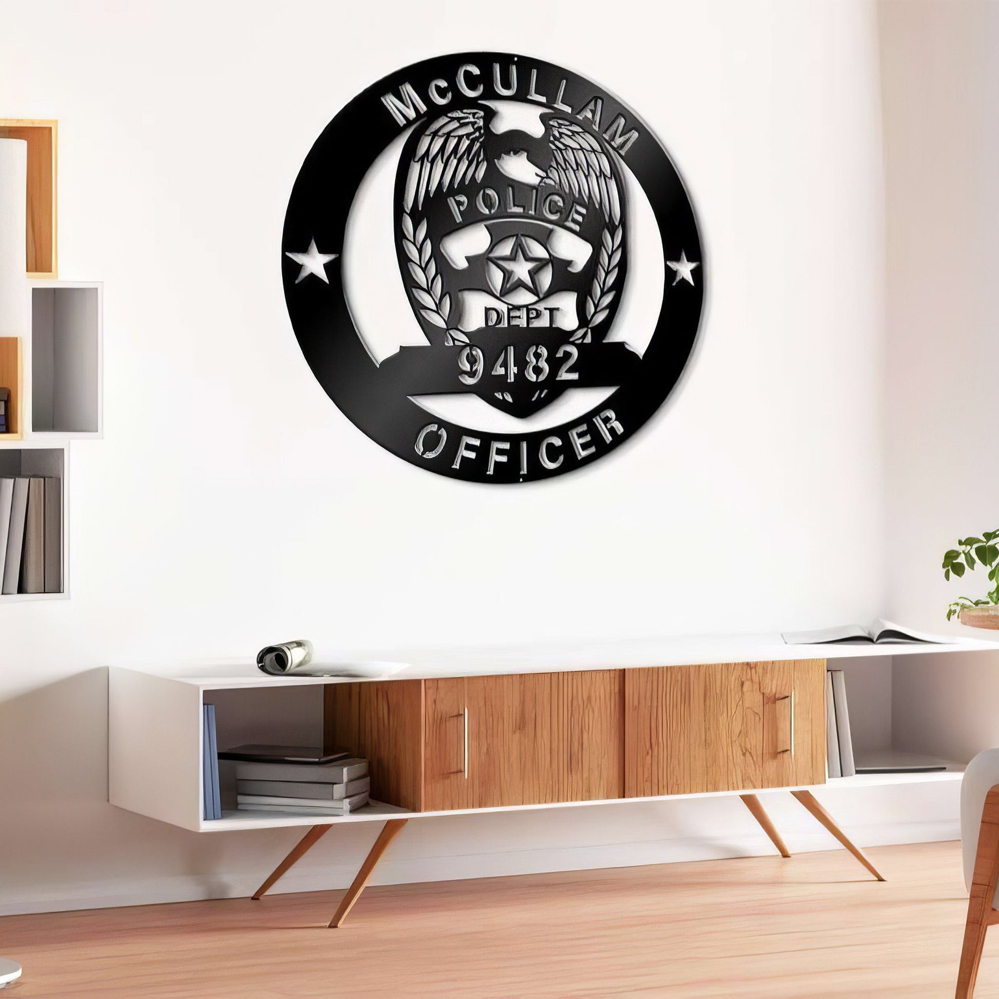 Premium Custom US Veteran Metal Signs VPVC901032, Gifts For US Veteran, American Police Officer Metal Signs