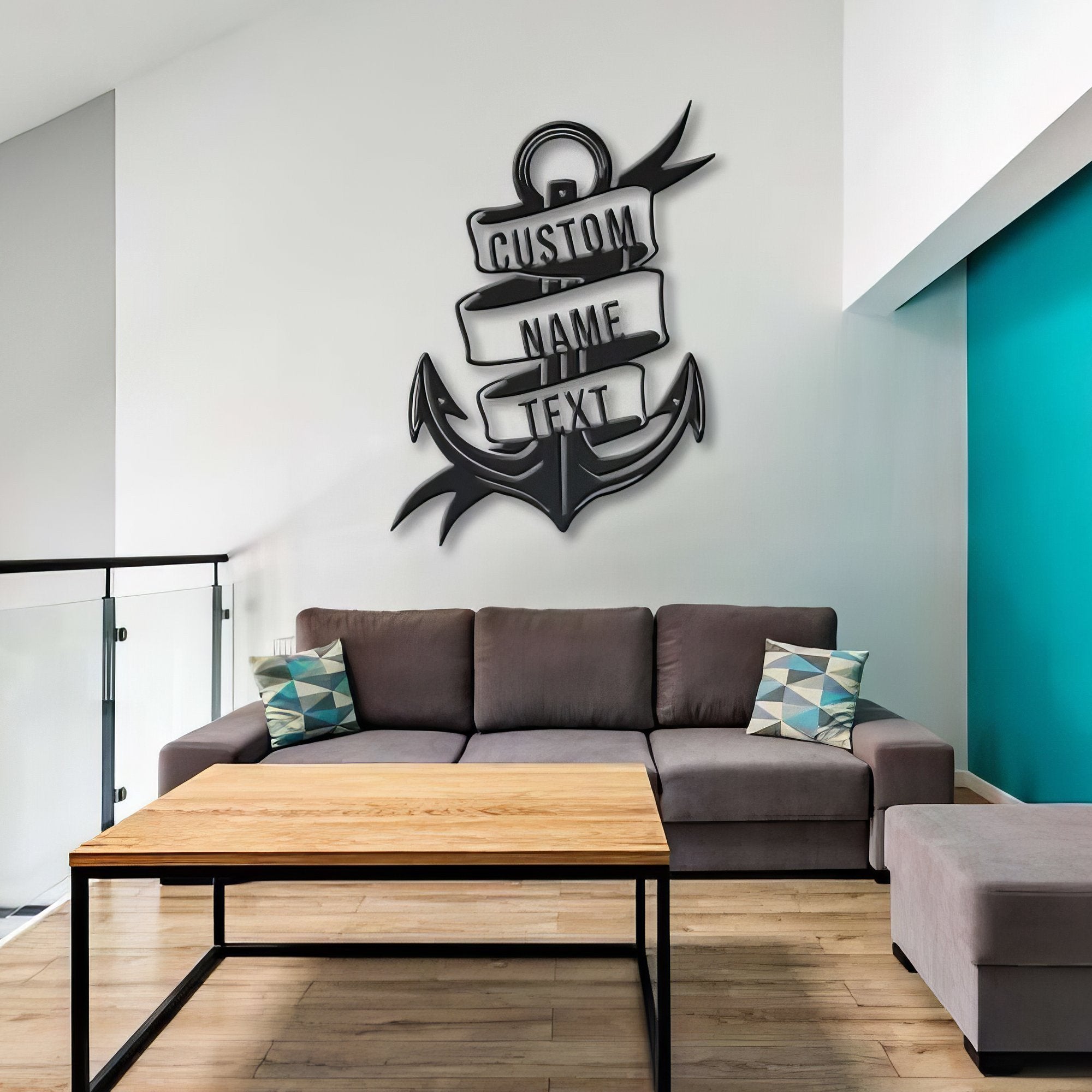 Premium Custom US Veteran Metal Signs VPVC901033, Gifts For US Veteran, Anchor Navy Metal Signs