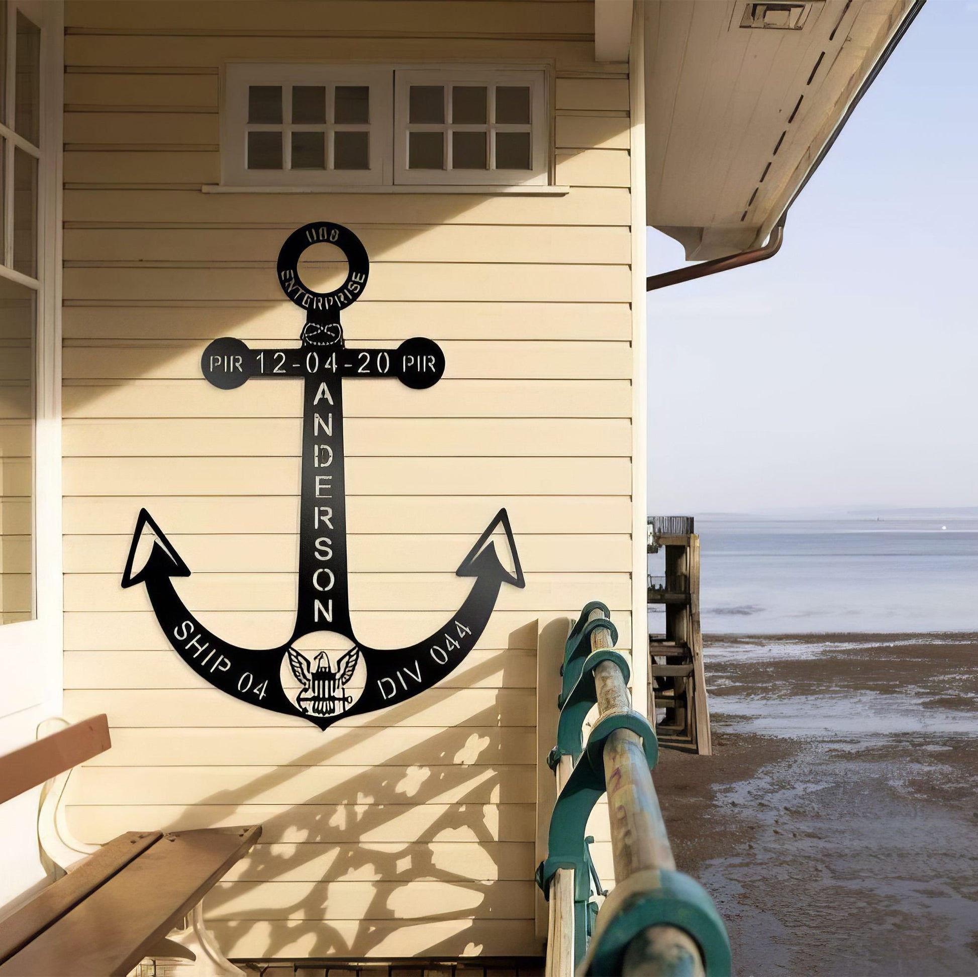 Premium Custom US Veteran Metal Signs VPVC901036, Gifts For US Veteran, Anchor Navy Metal Signs, Patriotic Decor Gifts