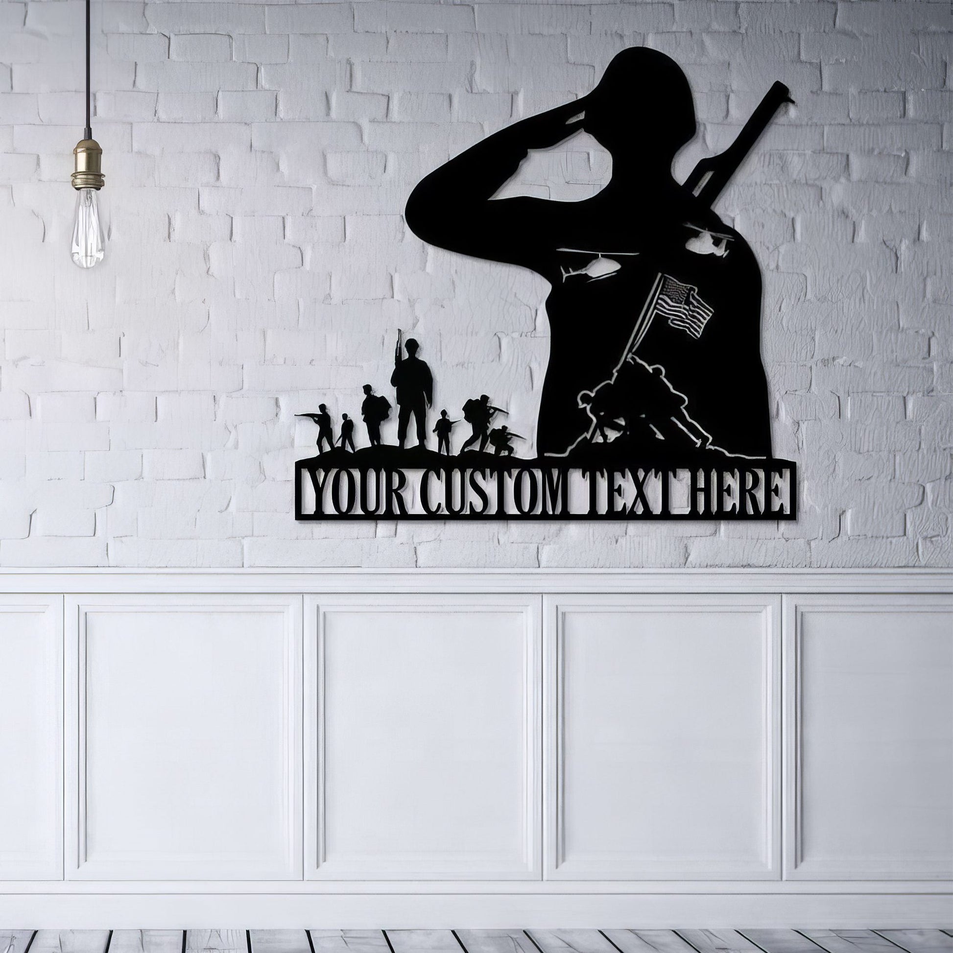 Premium Custom US Veteran Metal Signs VPVC901045, Gifts For US Veteran, Army Soldier Metal Sign